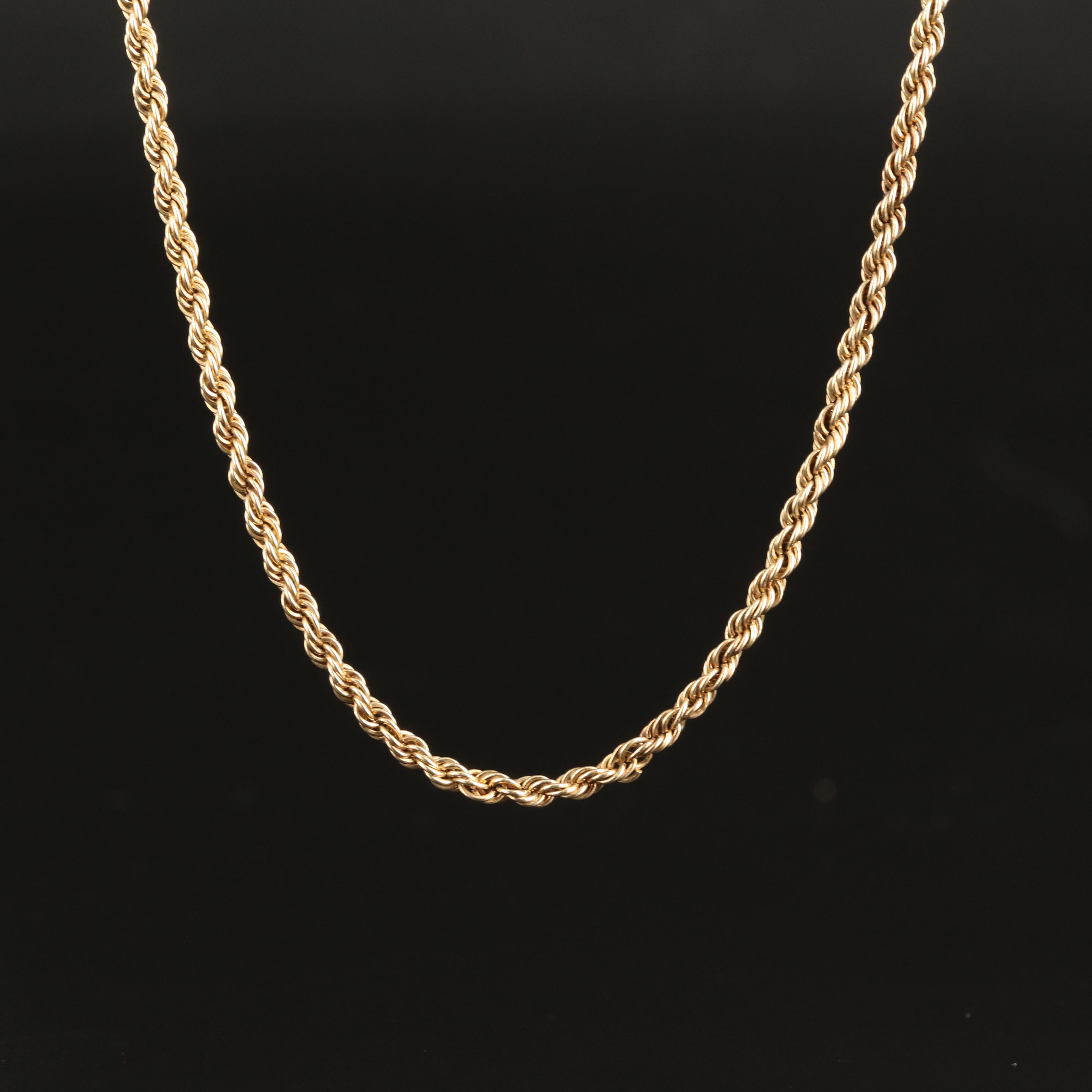 10K Rope Chain Necklace