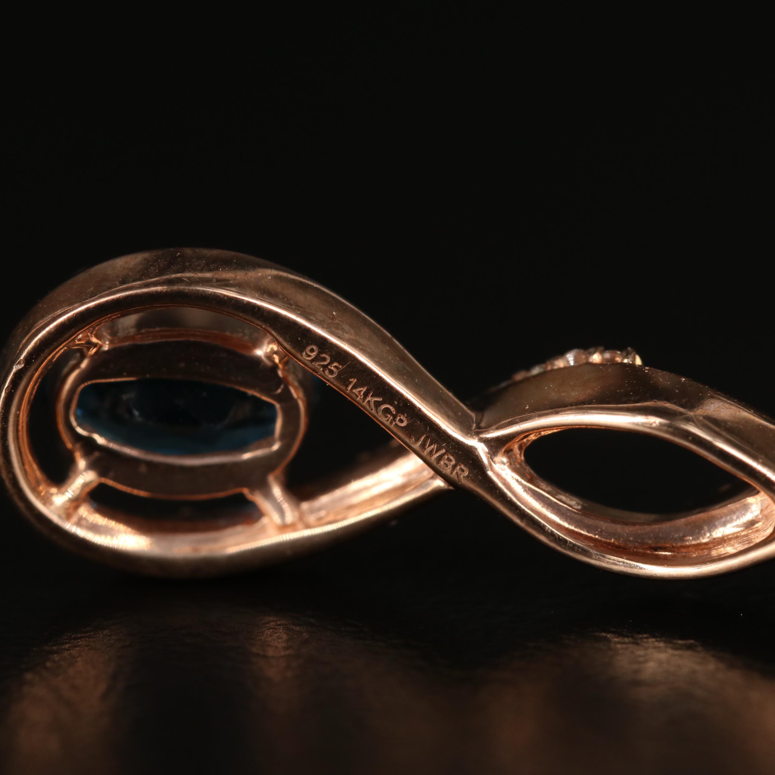 Sterling London Blue Topaz and Sapphire Necklace