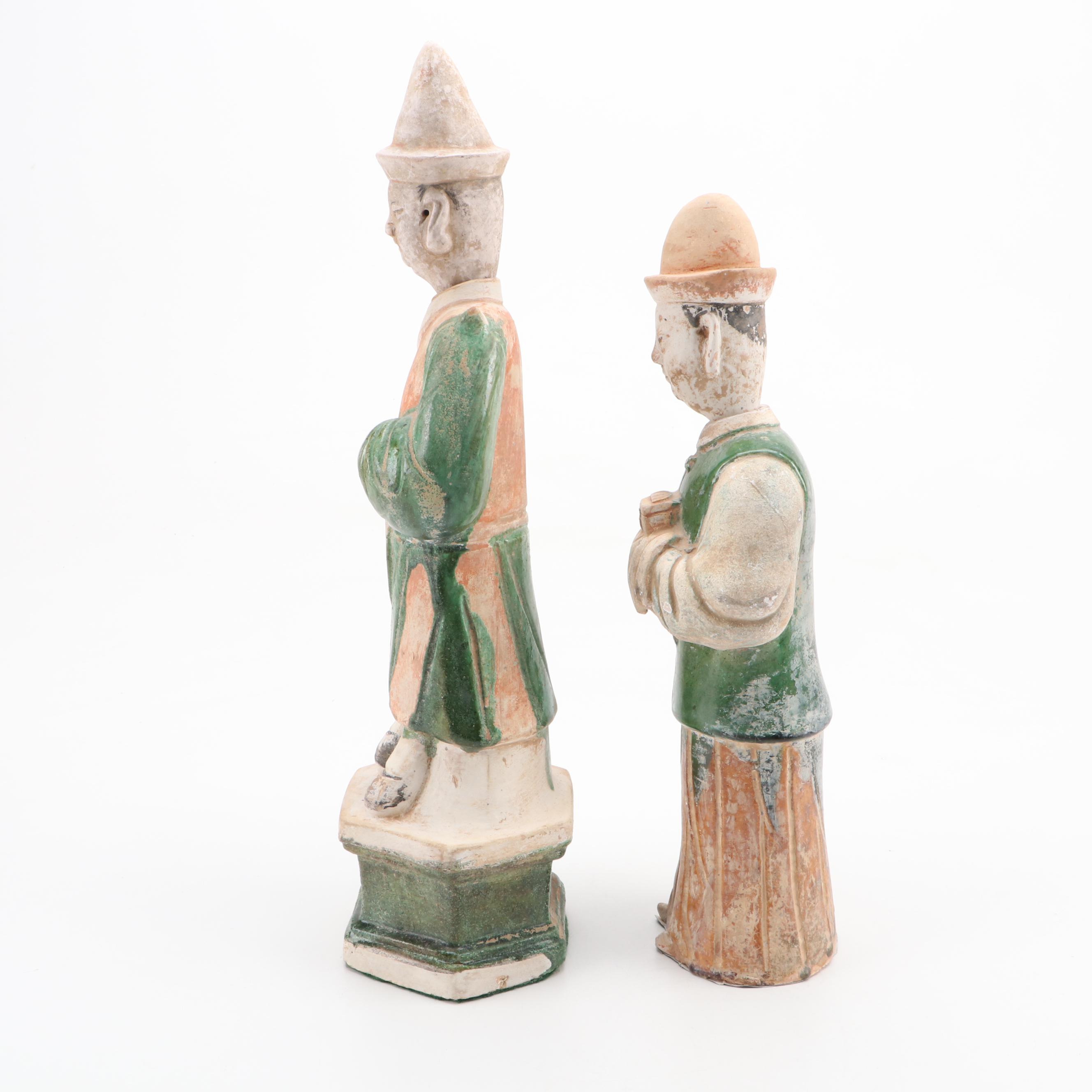 Chinese Sancai Glazed Earthenware Tomb Figures