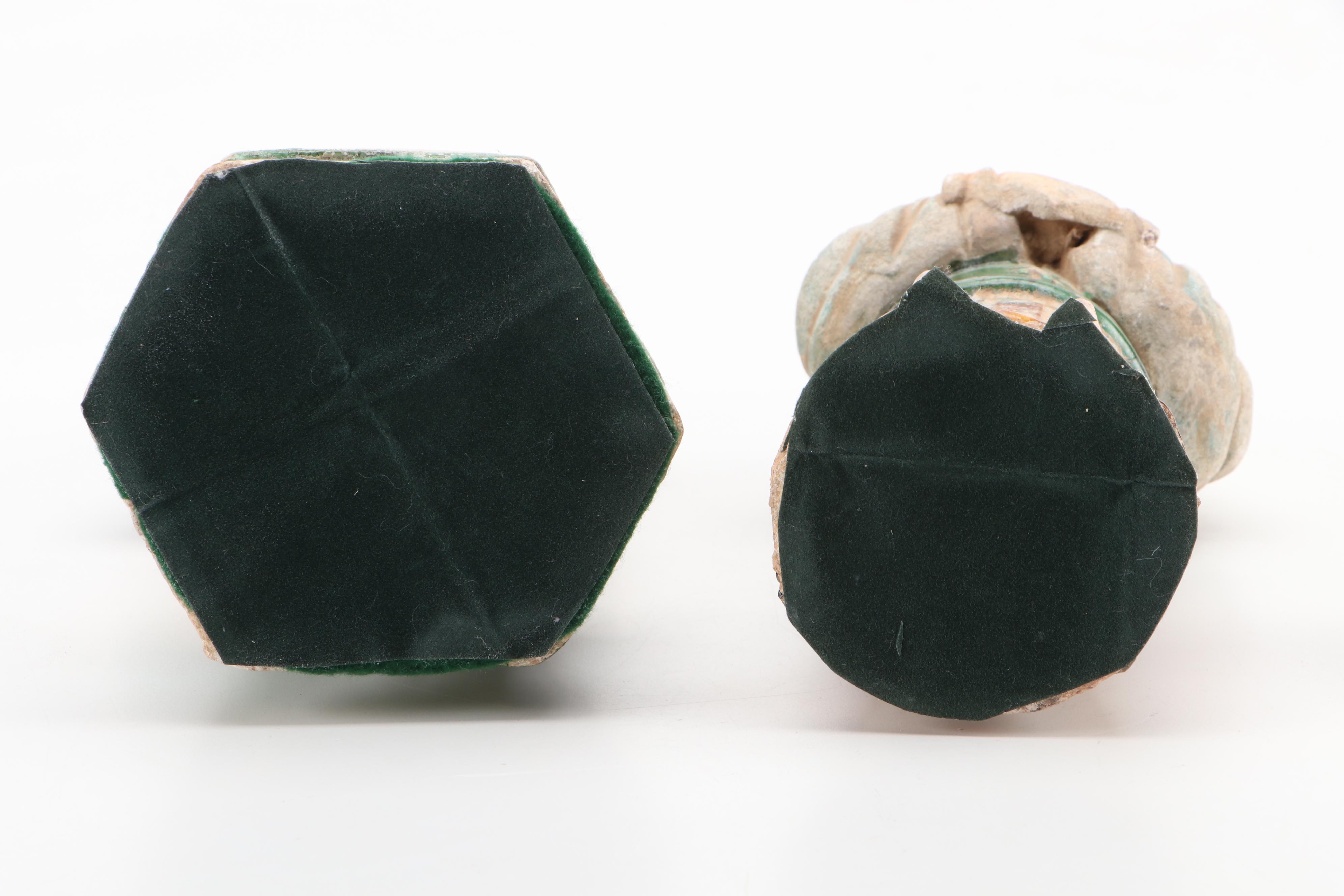 Chinese Sancai Glazed Earthenware Tomb Figures