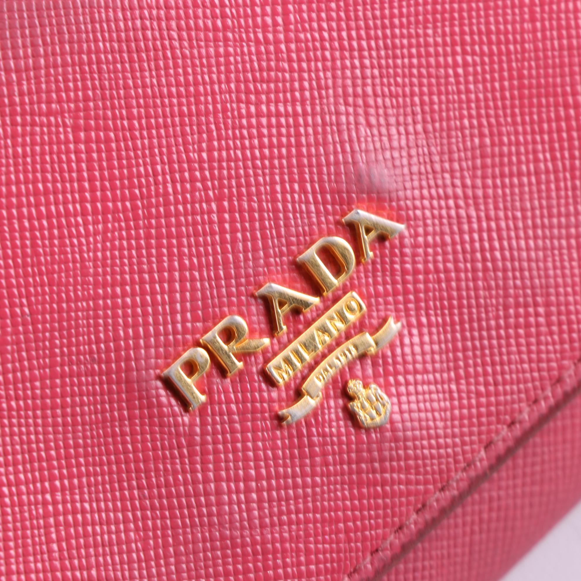 Prada Continental Wallet in Saffiano Leather