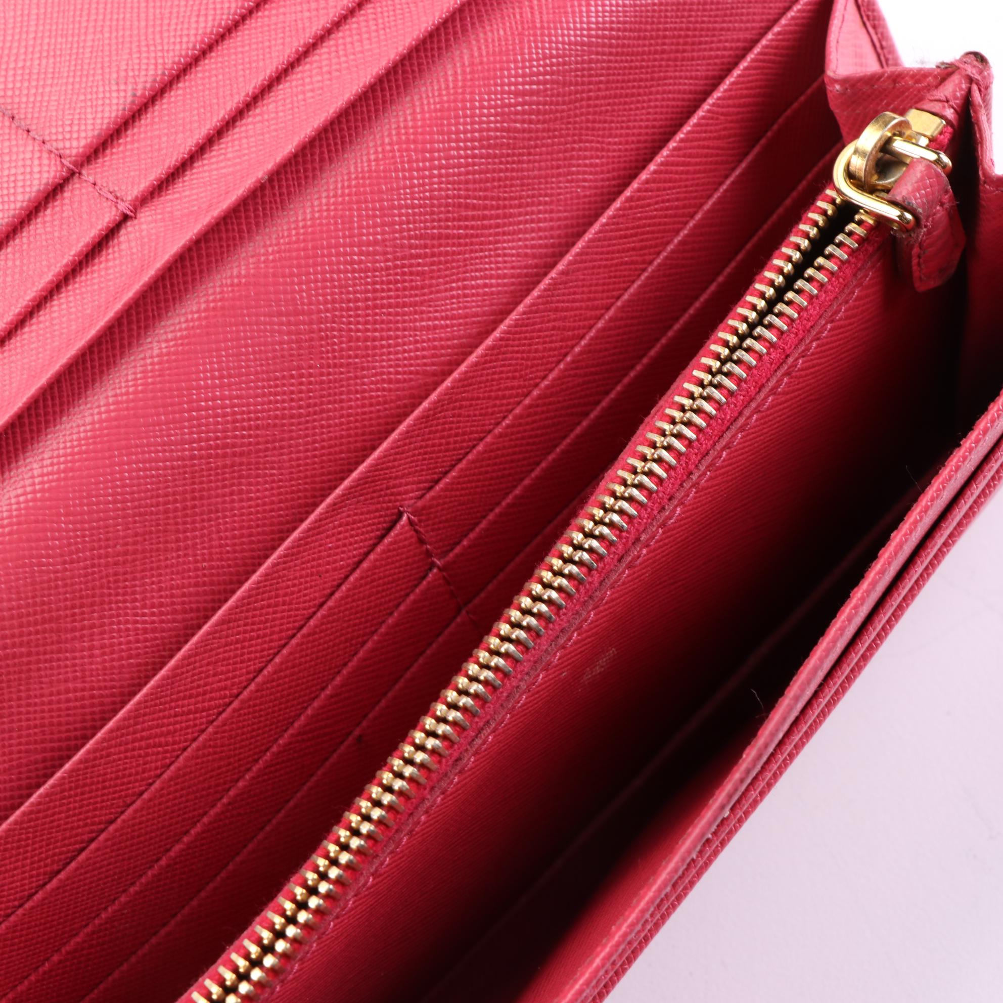 Prada Continental Wallet in Saffiano Leather