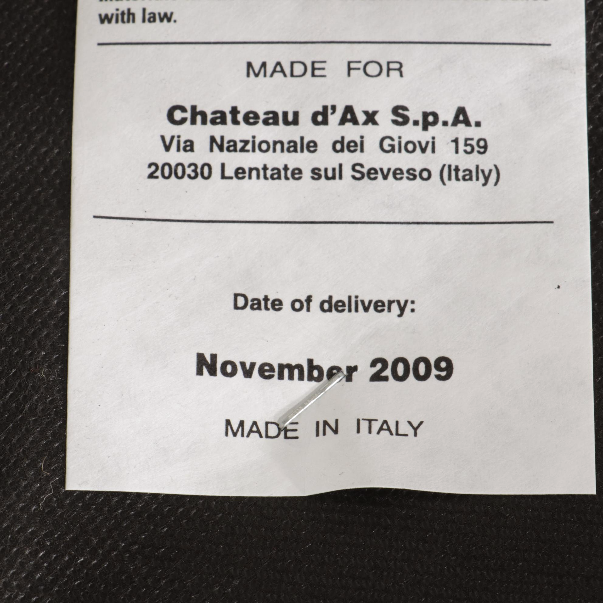 Chateau d'Ax Modernist Style Ivory Leather Grid-Tufted Two-Seat Sofa