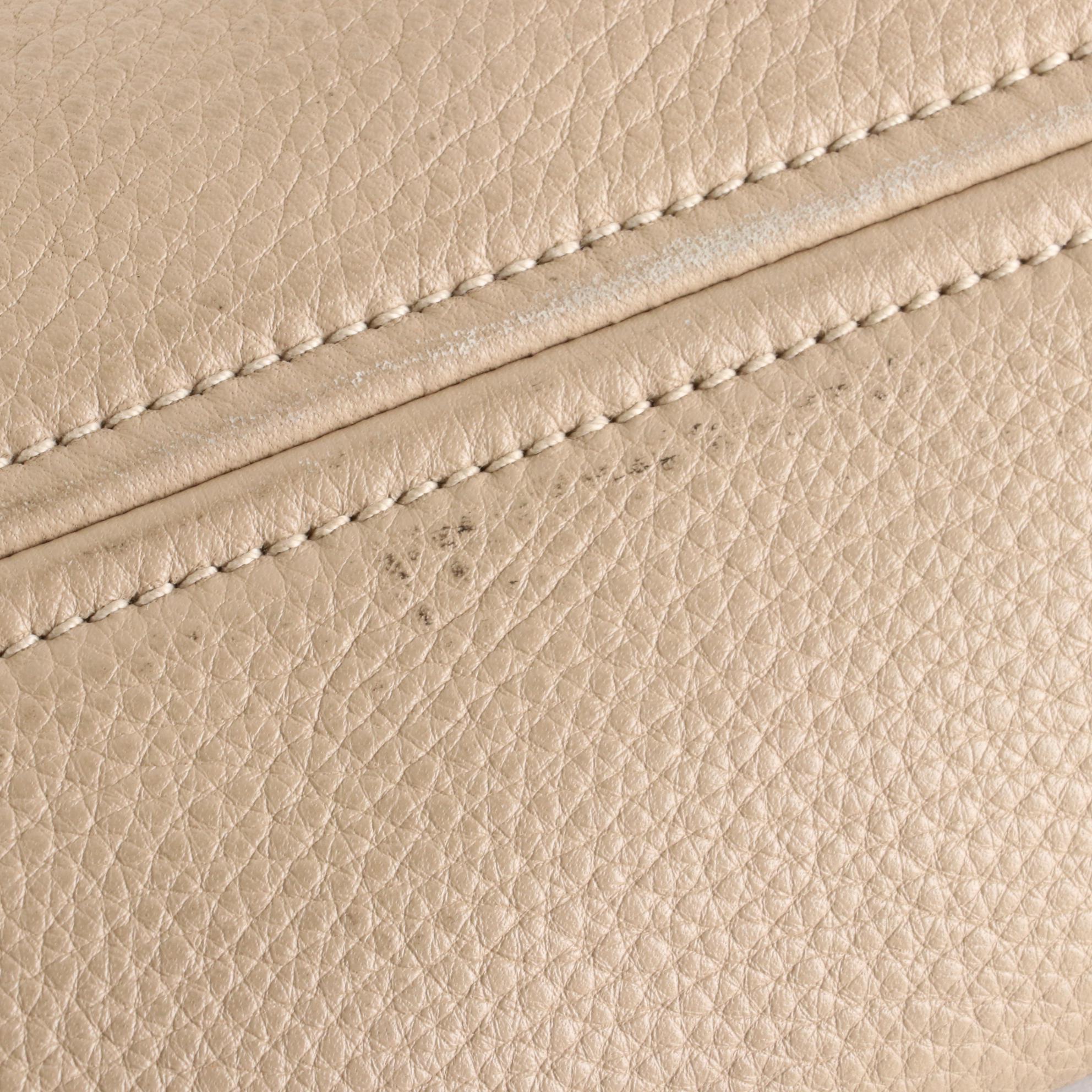 Prada Grained Leather Shoulder Tote