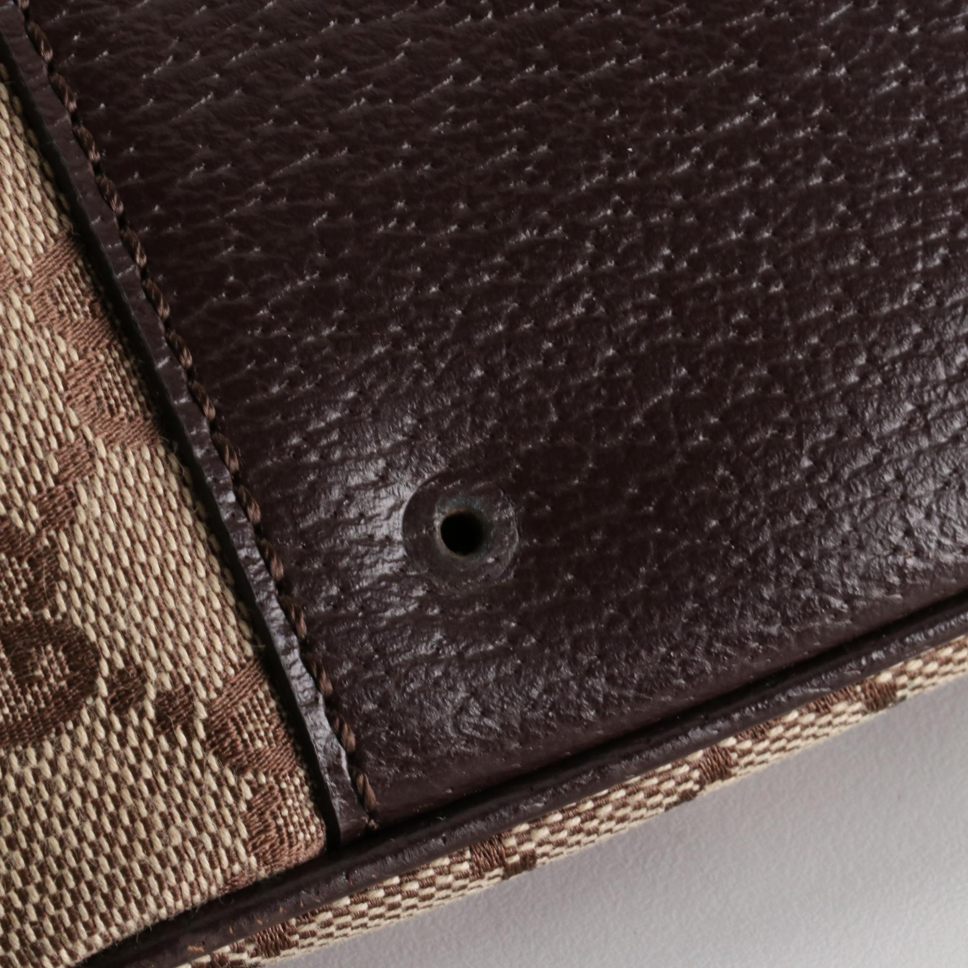 Gucci GG Zip Tote Bag in Monogram Canvas and Cinghiale Leather