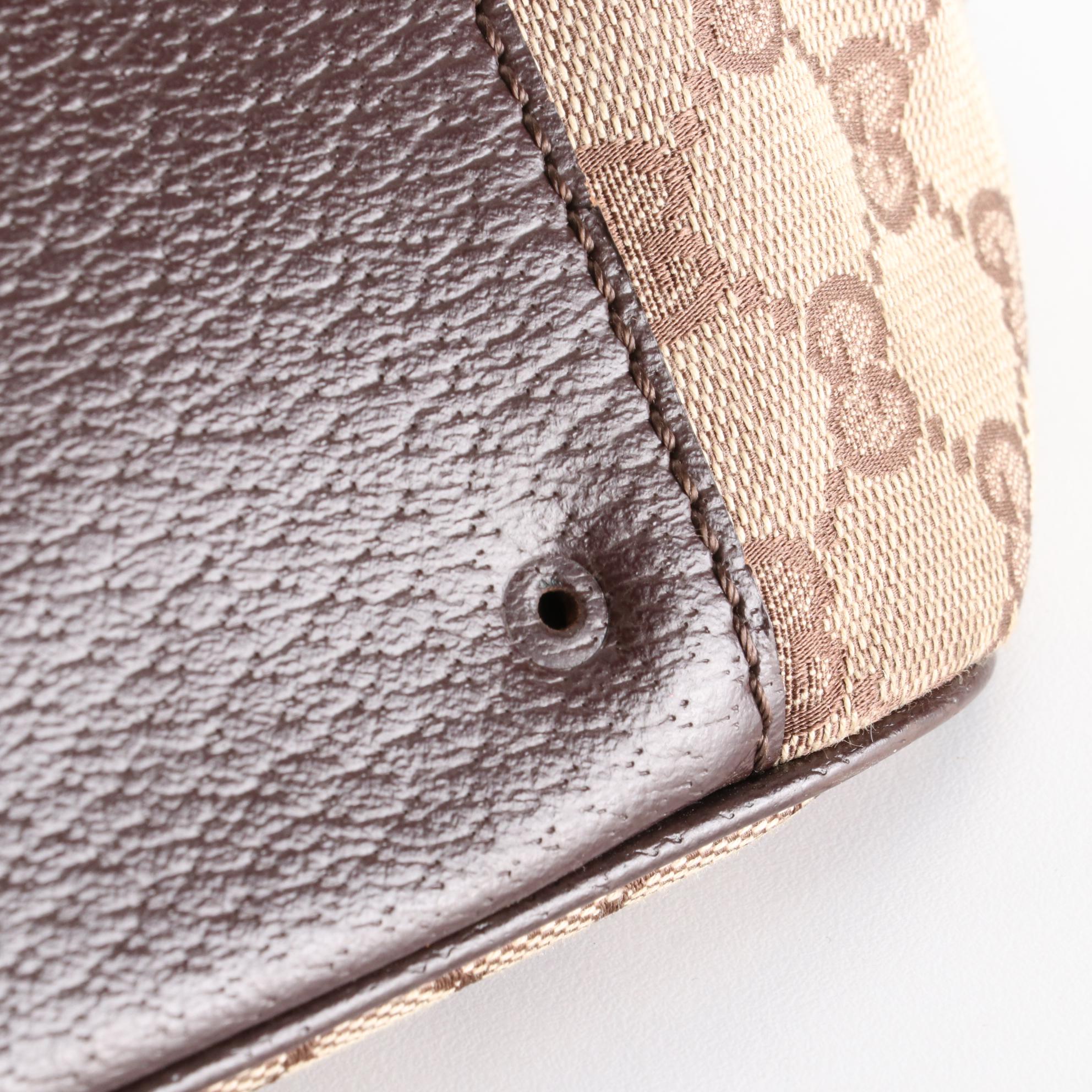 Gucci GG Zip Tote Bag in Monogram Canvas and Cinghiale Leather