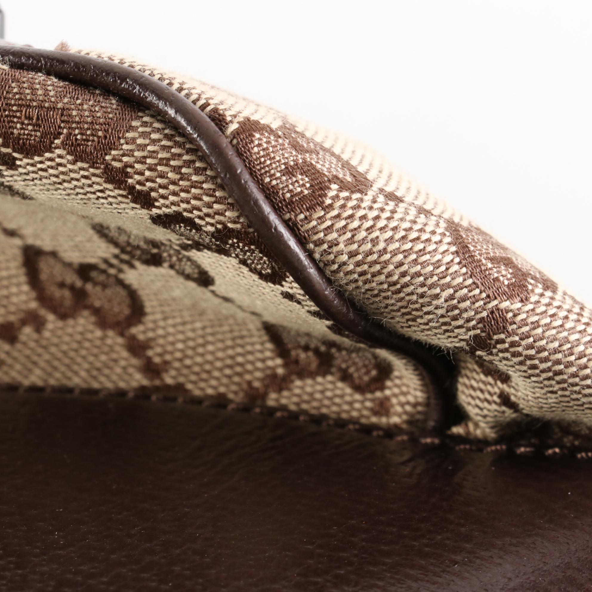 Gucci GG Zip Tote Bag in Monogram Canvas and Cinghiale Leather