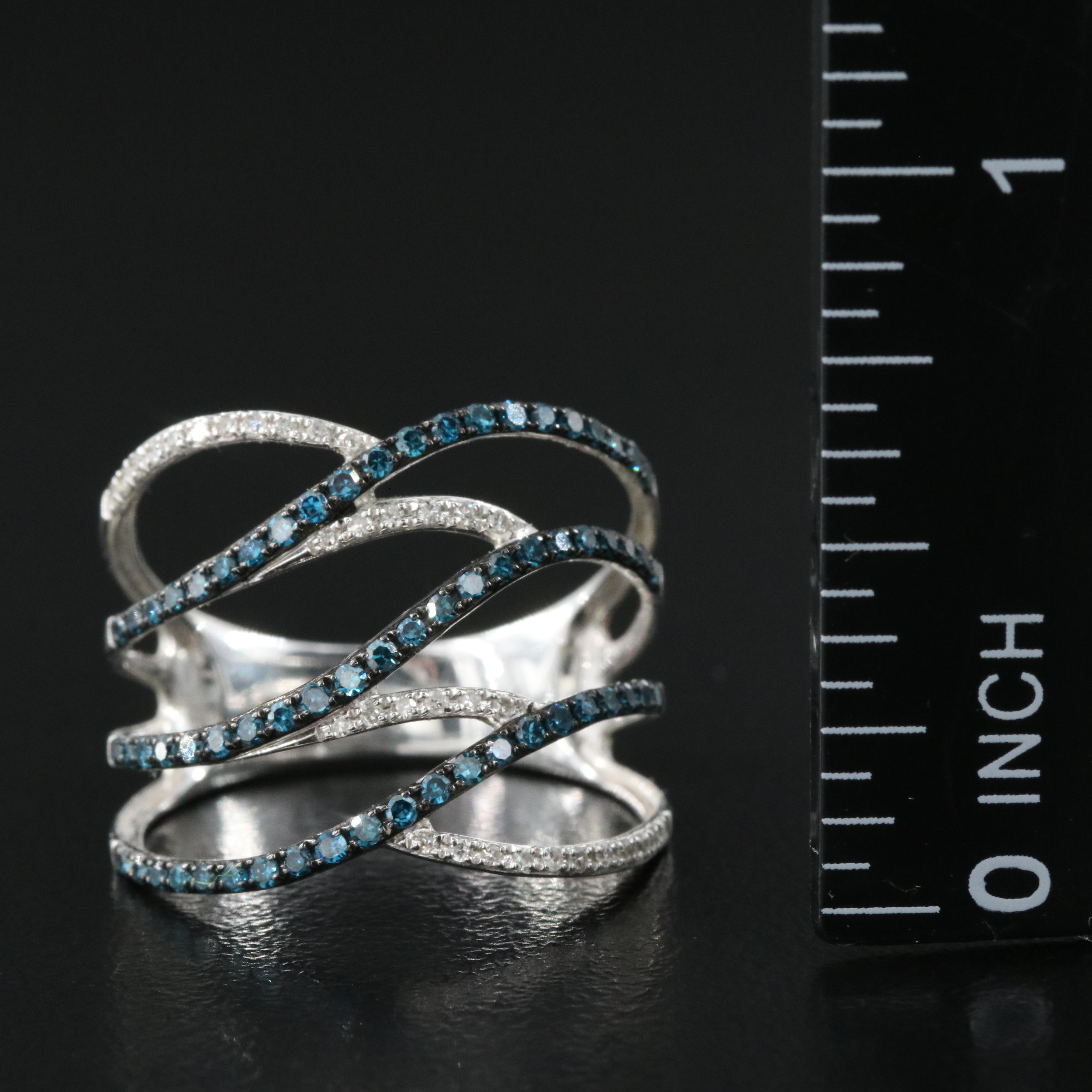 EFFY 14K 0.45 CTW Diamond Crossover Ring