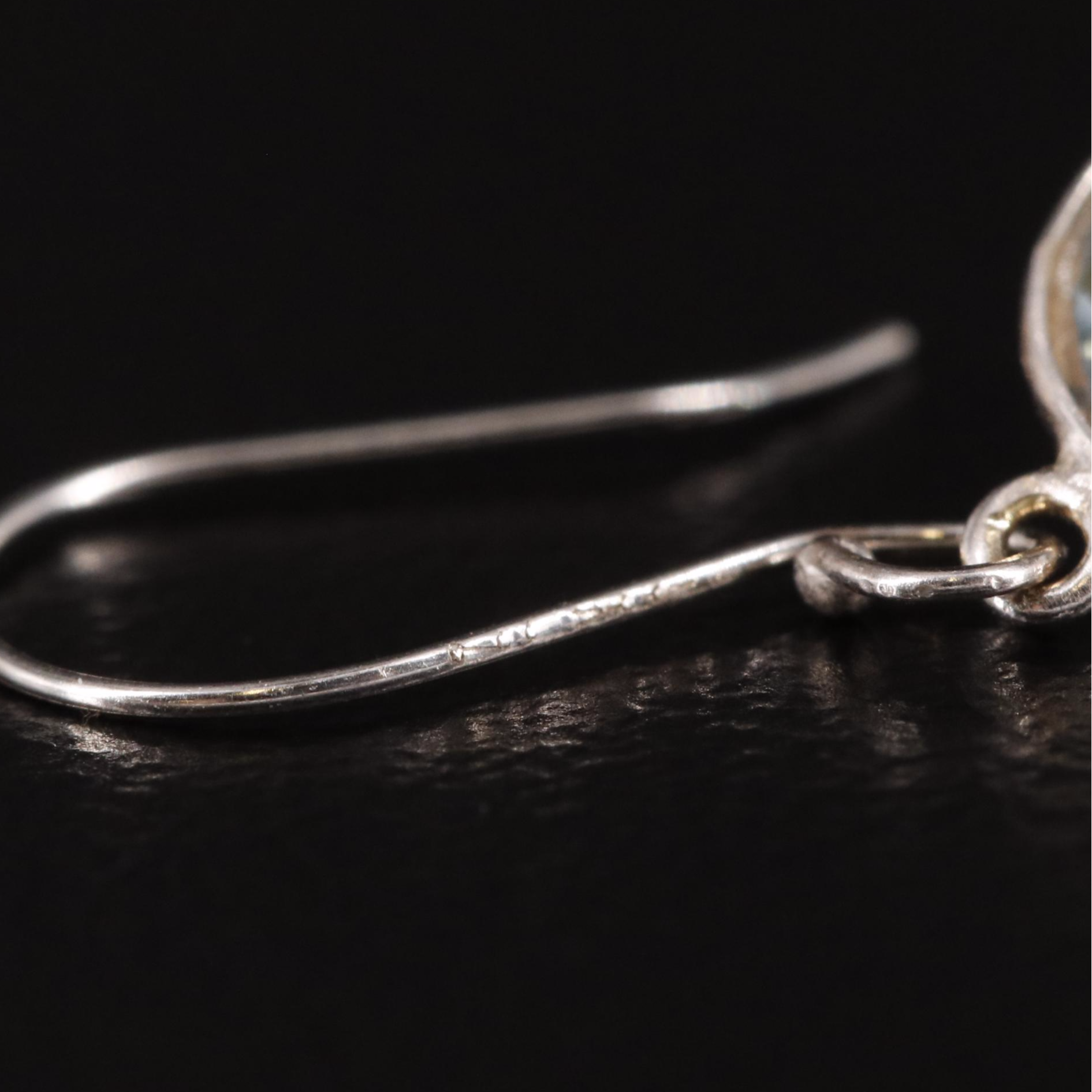 14K Blue Topaz Drop Earrings