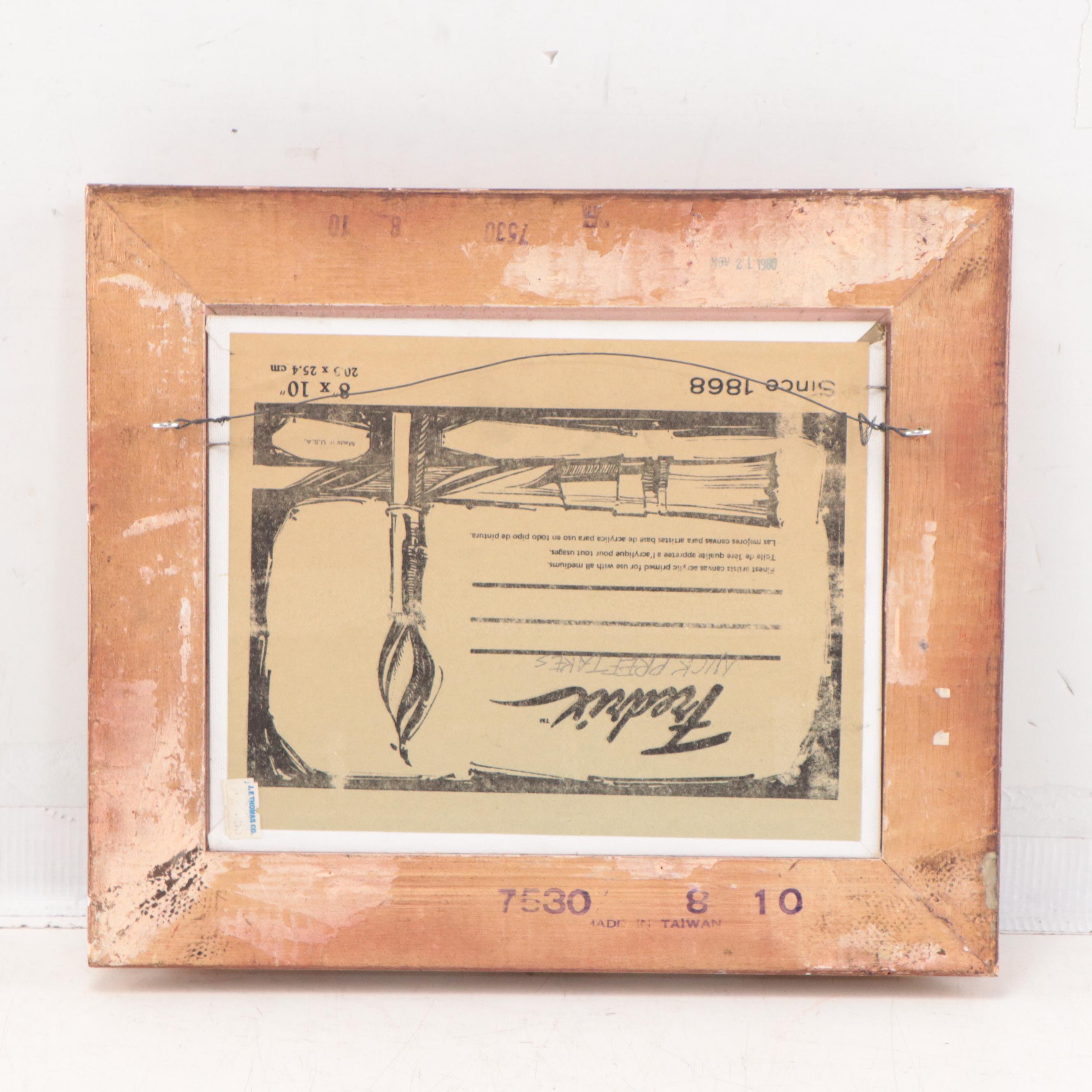 Impressionist Style Oil Paining of Figures in Park