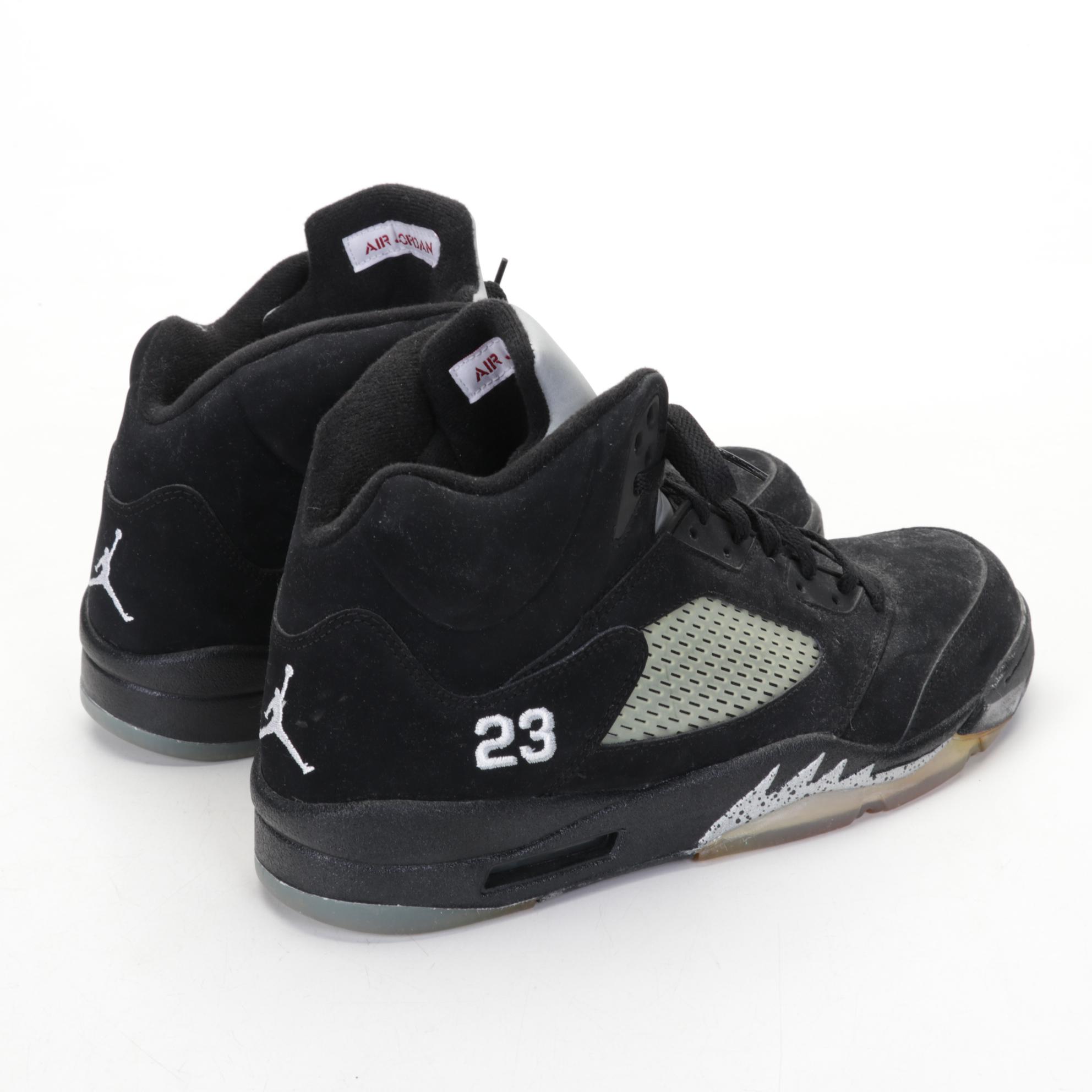 Nike Air Jordan 5 Retro Black Metallic Sneakers, 2011