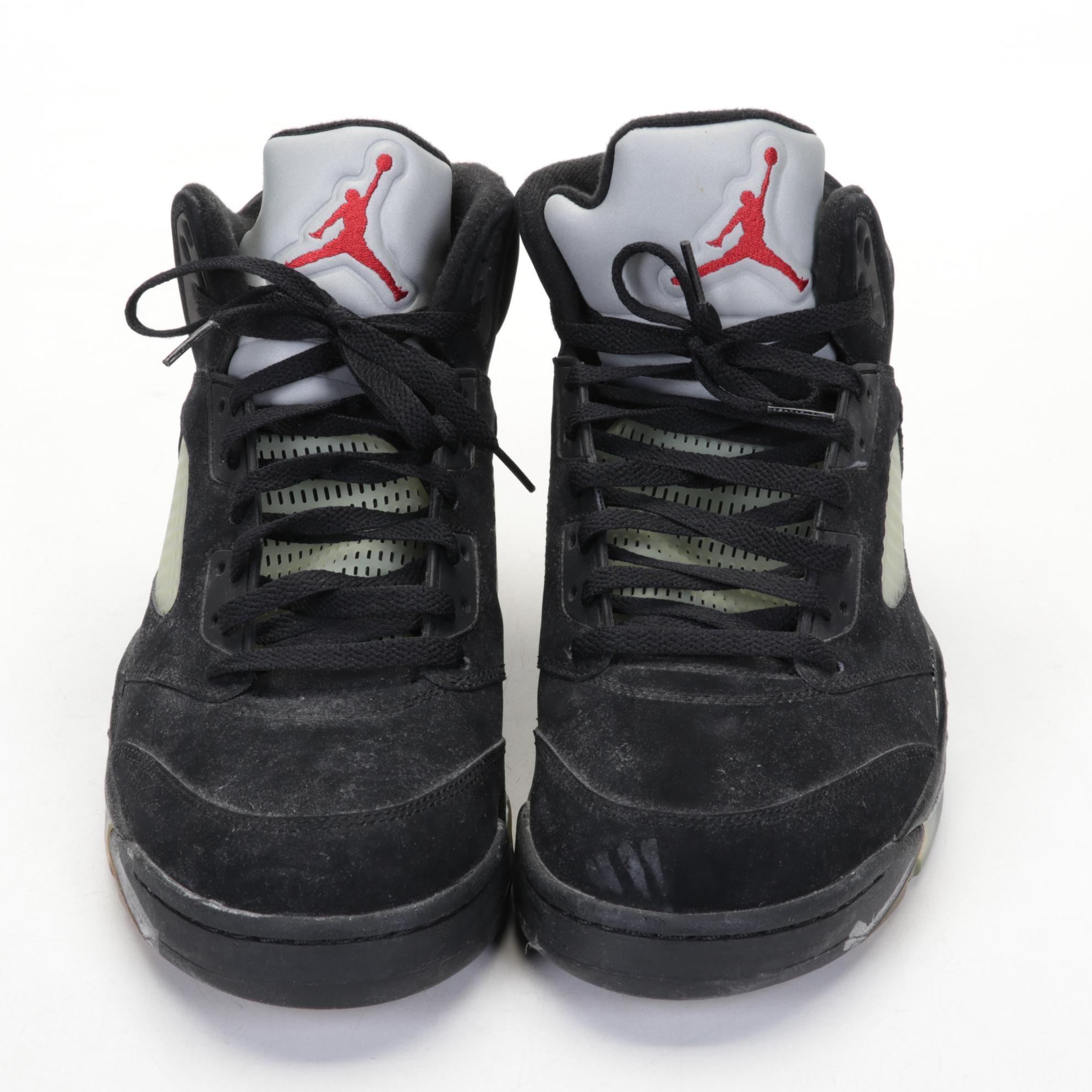 Nike Air Jordan 5 Retro Black Metallic Sneakers, 2011