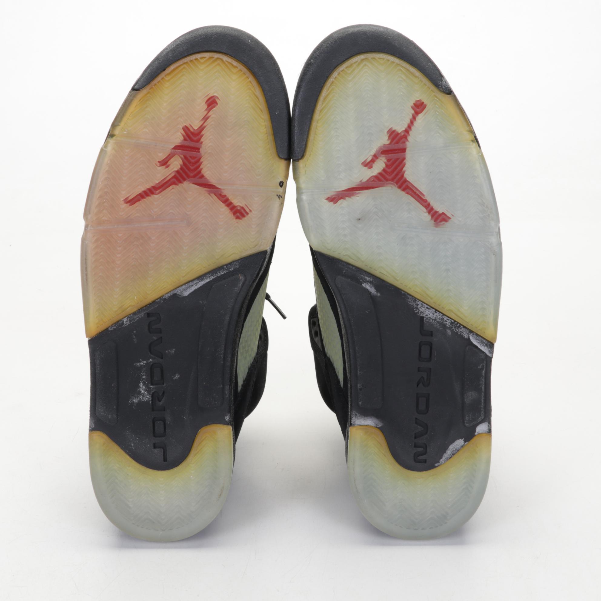 Nike Air Jordan 5 Retro Black Metallic Sneakers, 2011