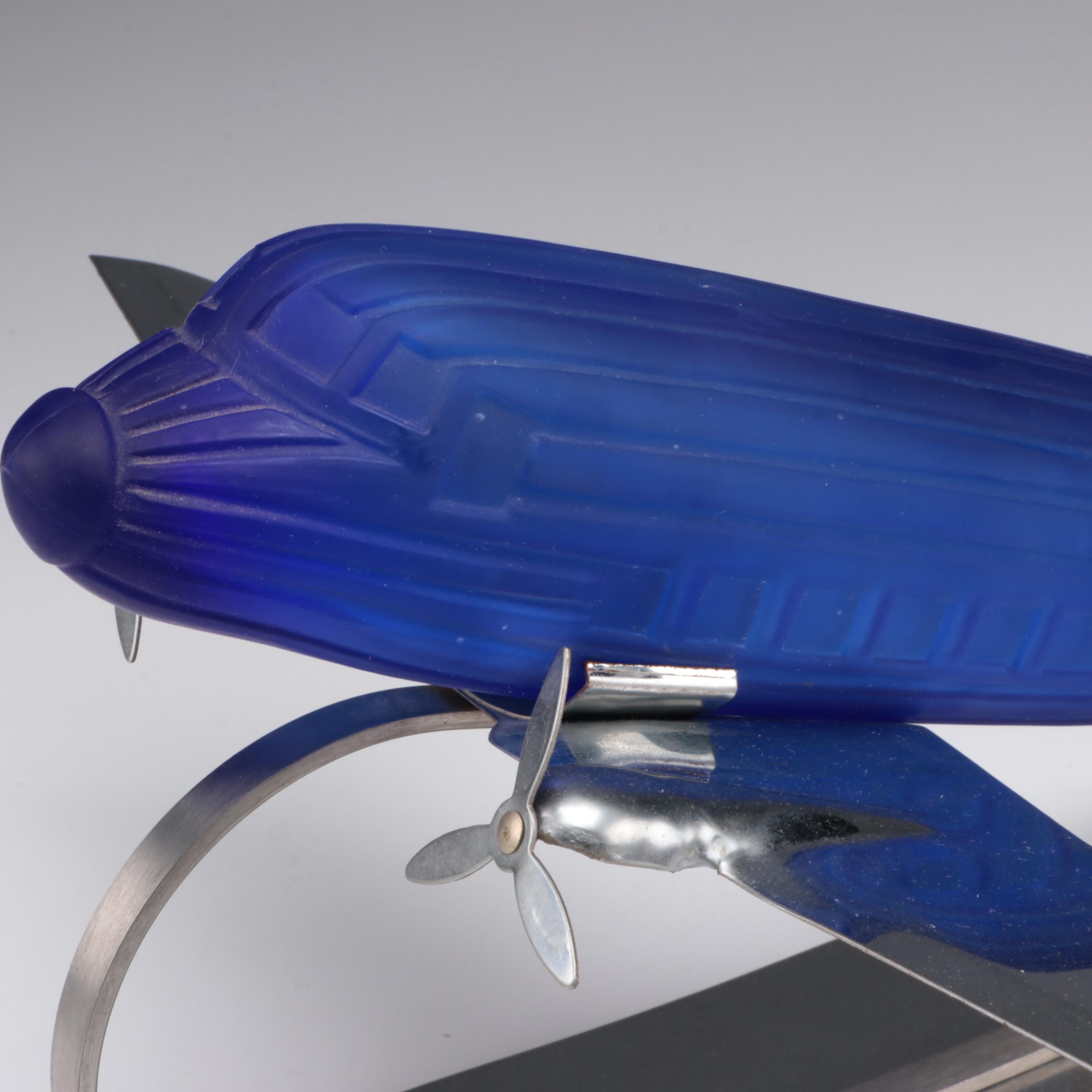 Sarsaparilla Deco Designs Airplane Lamp, 1970s