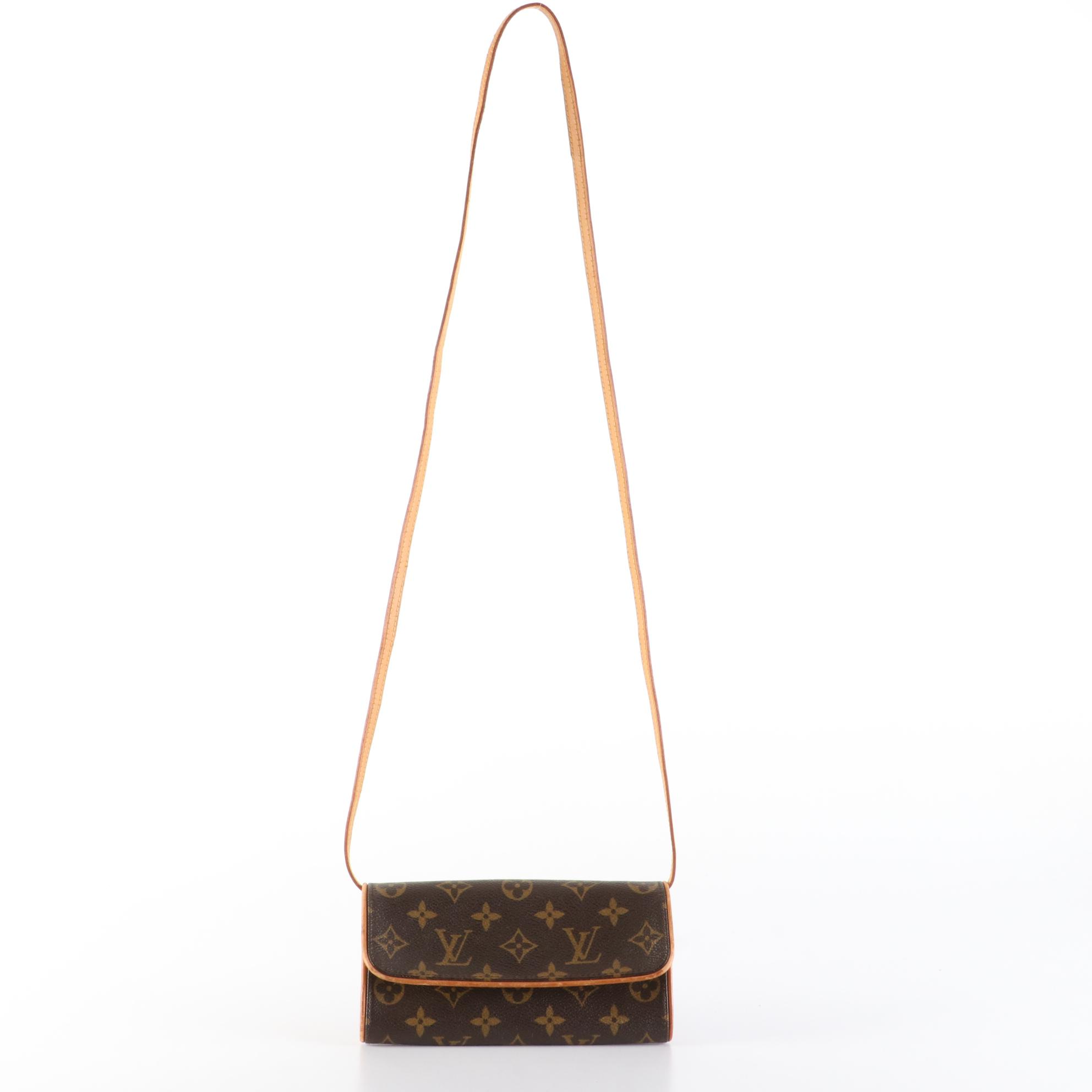 Louis Vuitton Twin Pochette PM in Monogram Canvas and Vachetta Leather