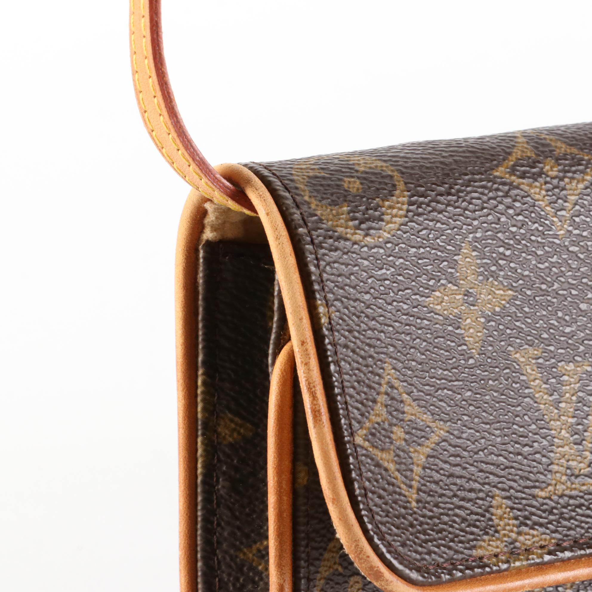 Louis Vuitton Twin Pochette PM in Monogram Canvas and Vachetta Leather