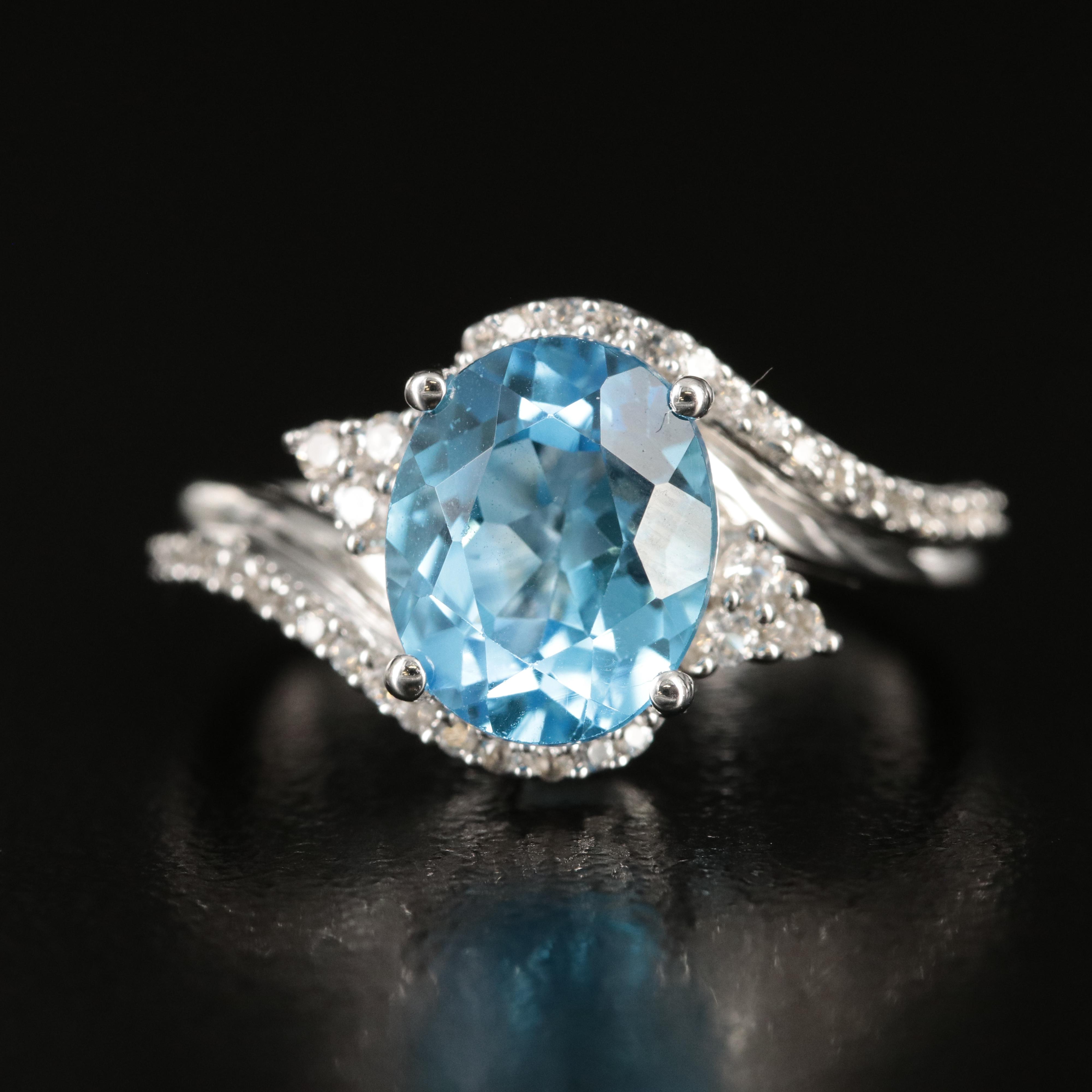 Sterling Swiss Blue Topaz Ring