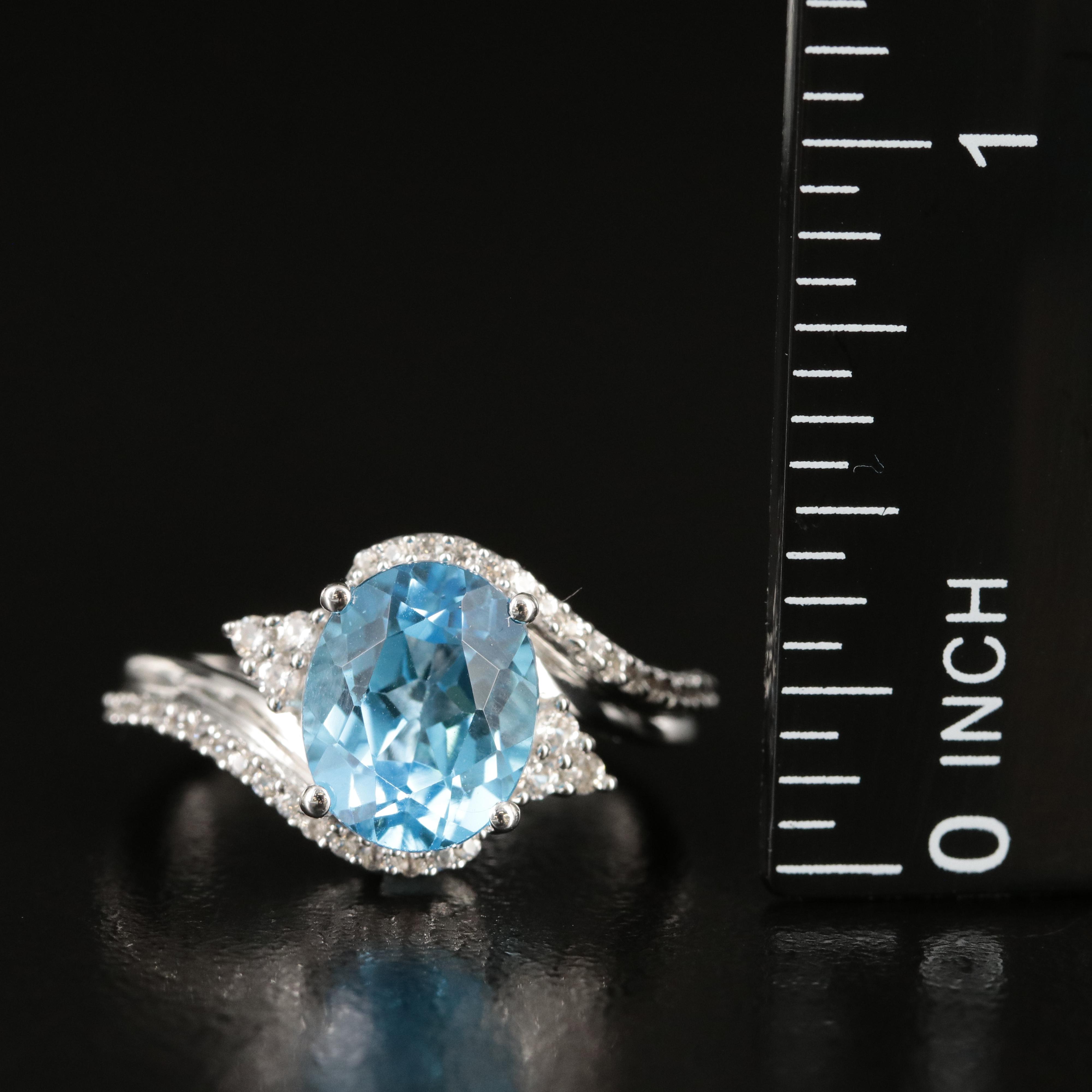 Sterling Swiss Blue Topaz Ring