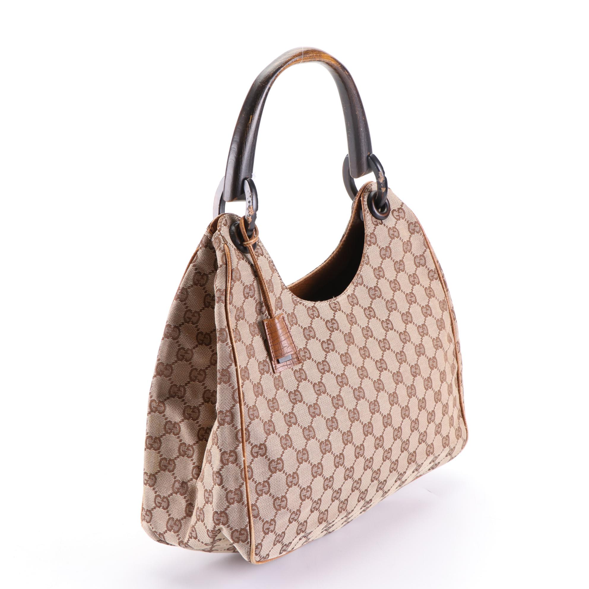 Gucci GG Canvas Wood Handle Bag