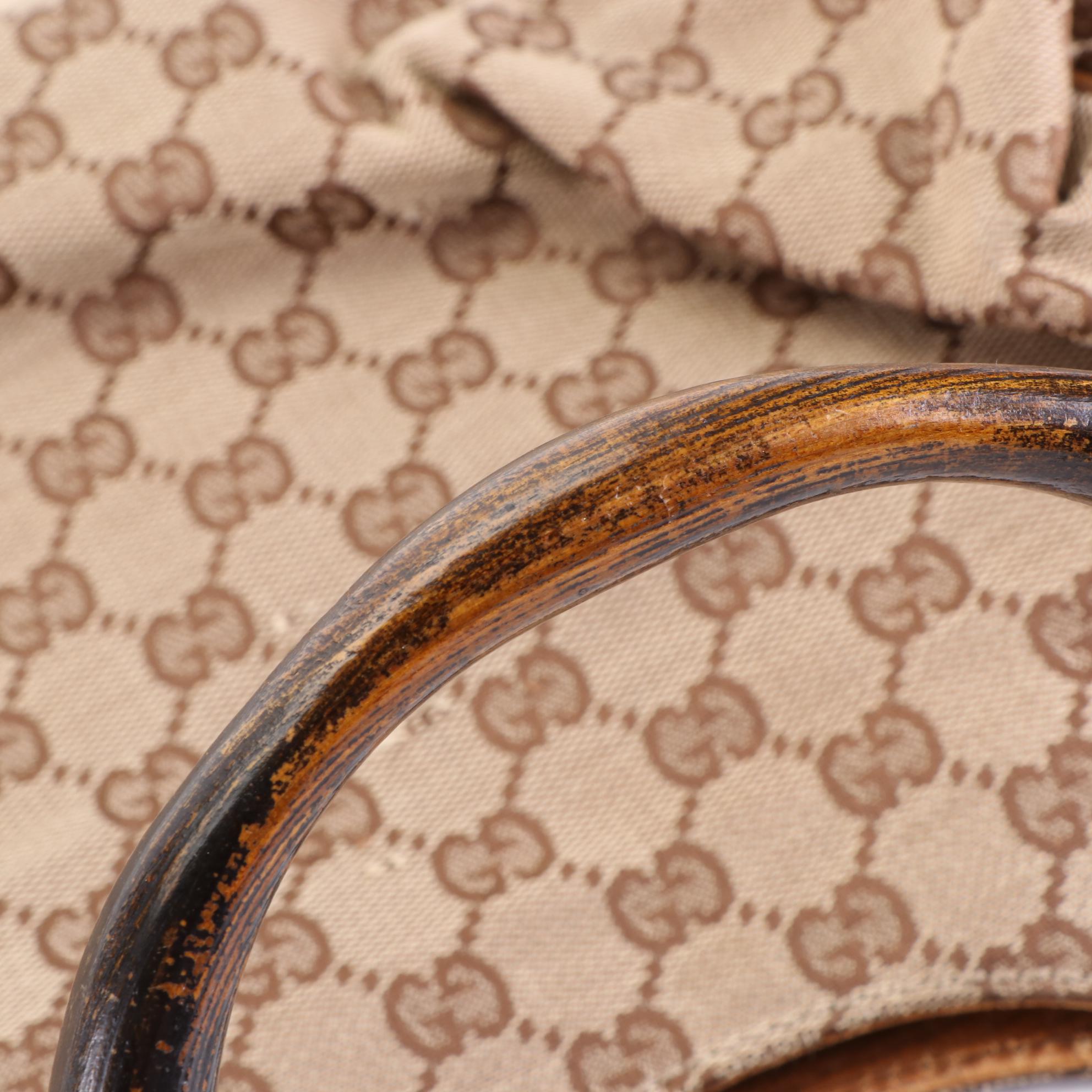 Gucci GG Canvas Wood Handle Bag