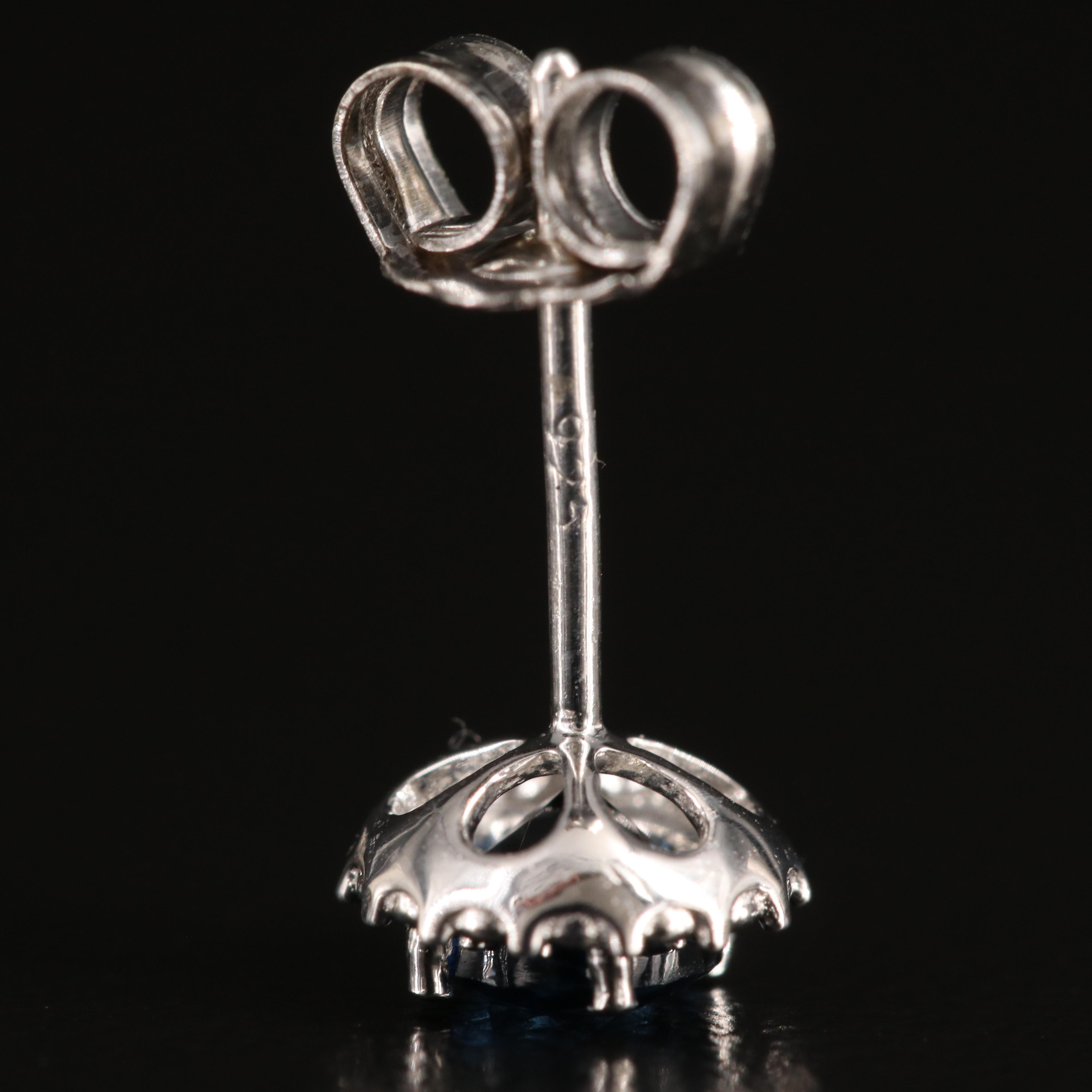 Sterling and Glass Stud Earrings