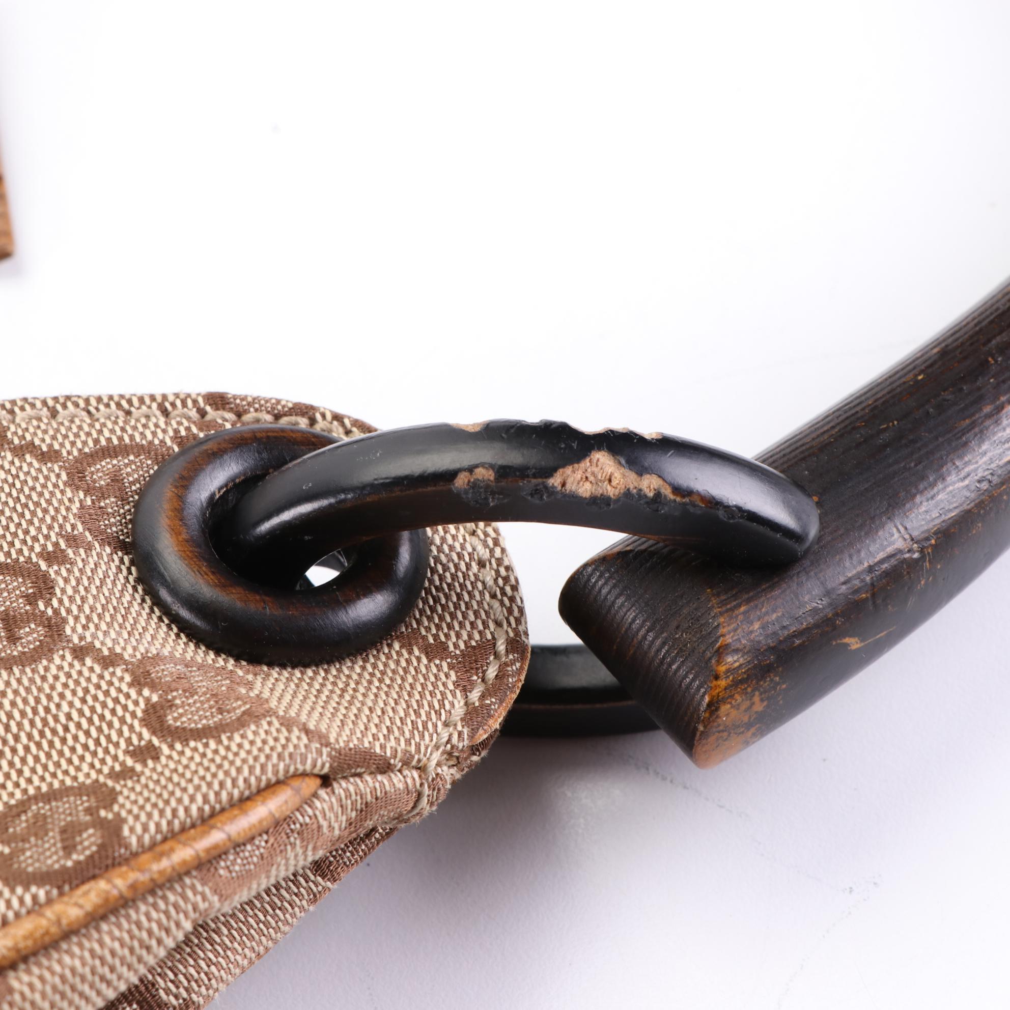Gucci GG Canvas Wood Handle Bag