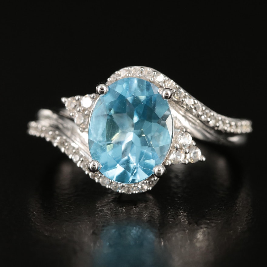 Sterling Swiss Blue Topaz Ring