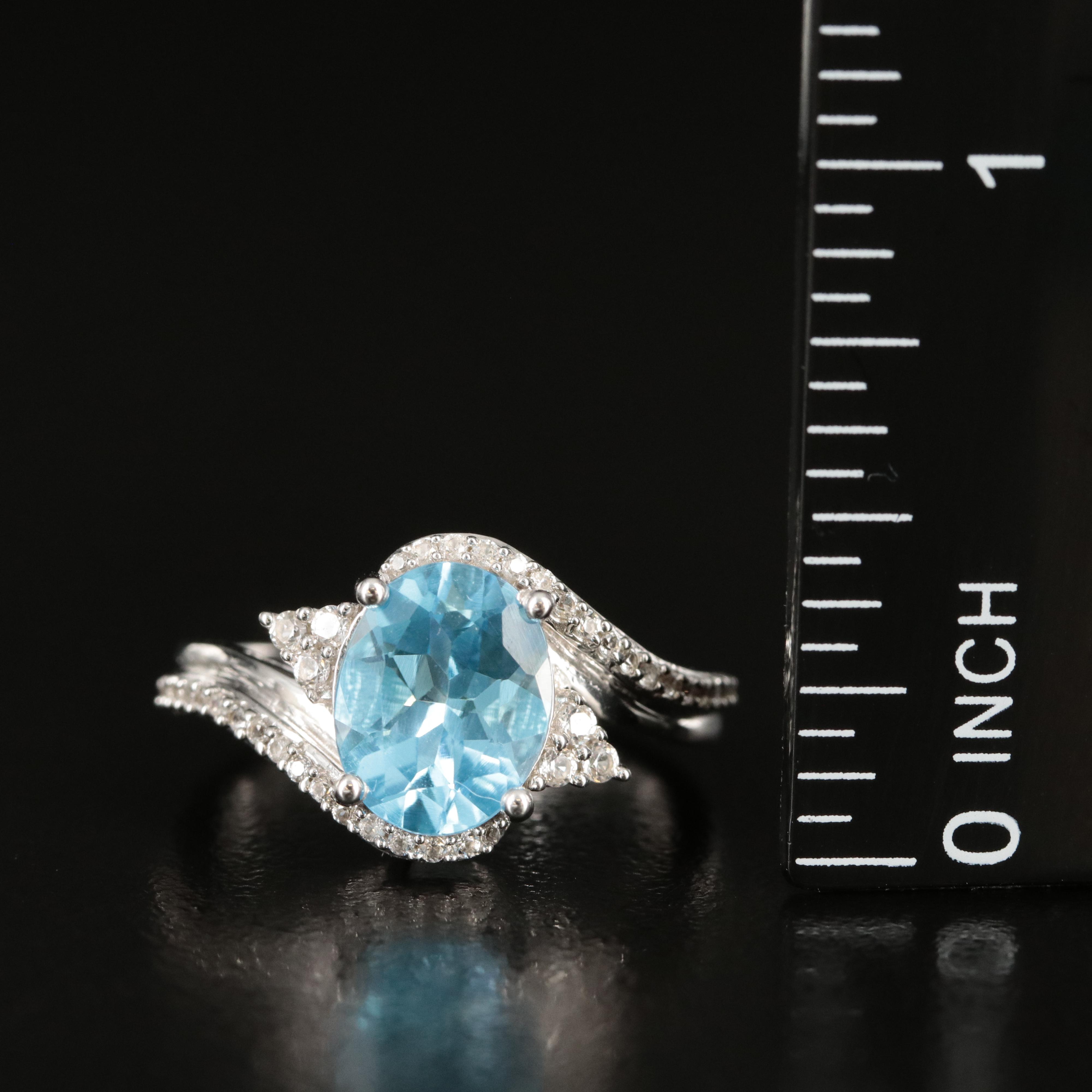 Sterling Swiss Blue Topaz Ring