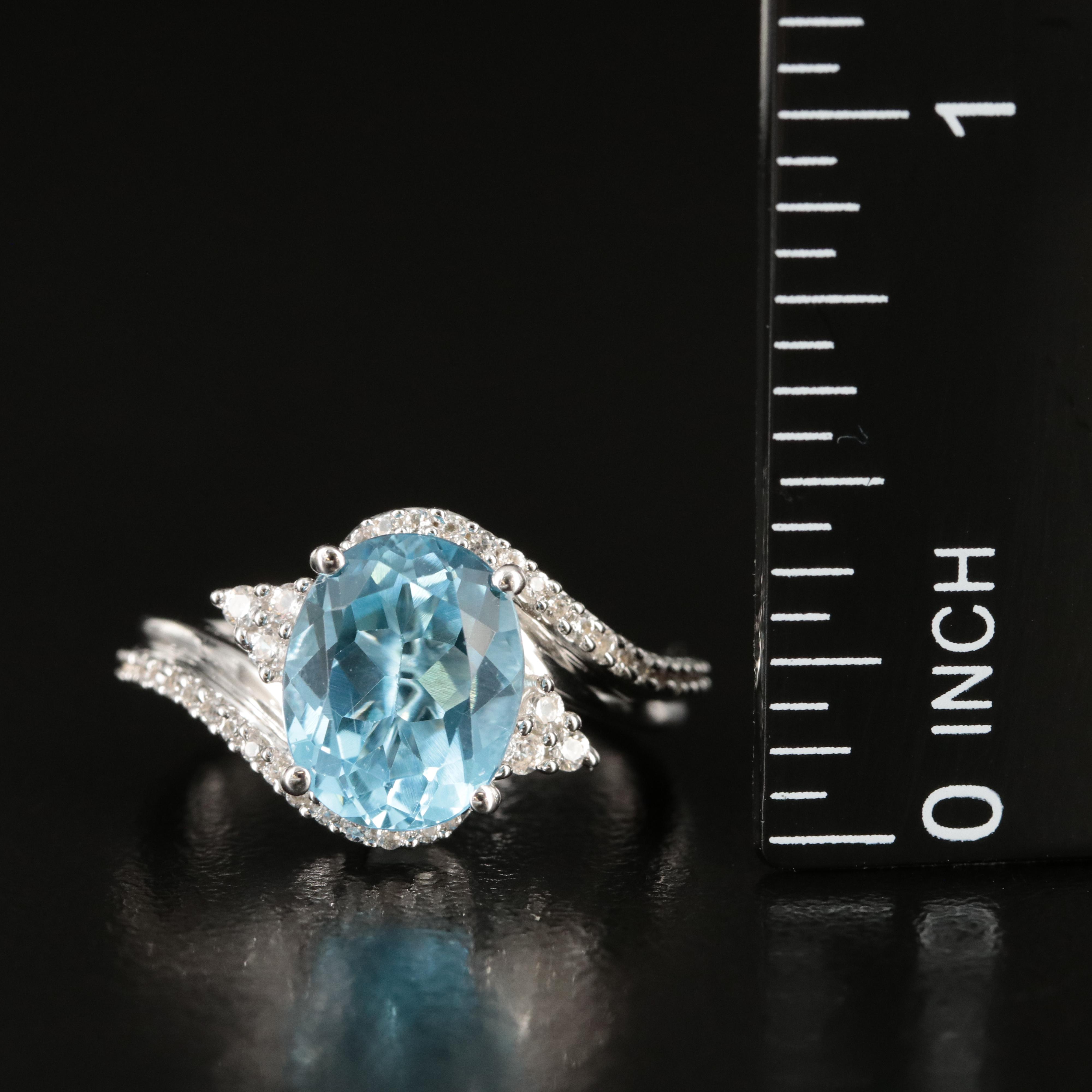 Sterling Swiss Blue Topaz Ring