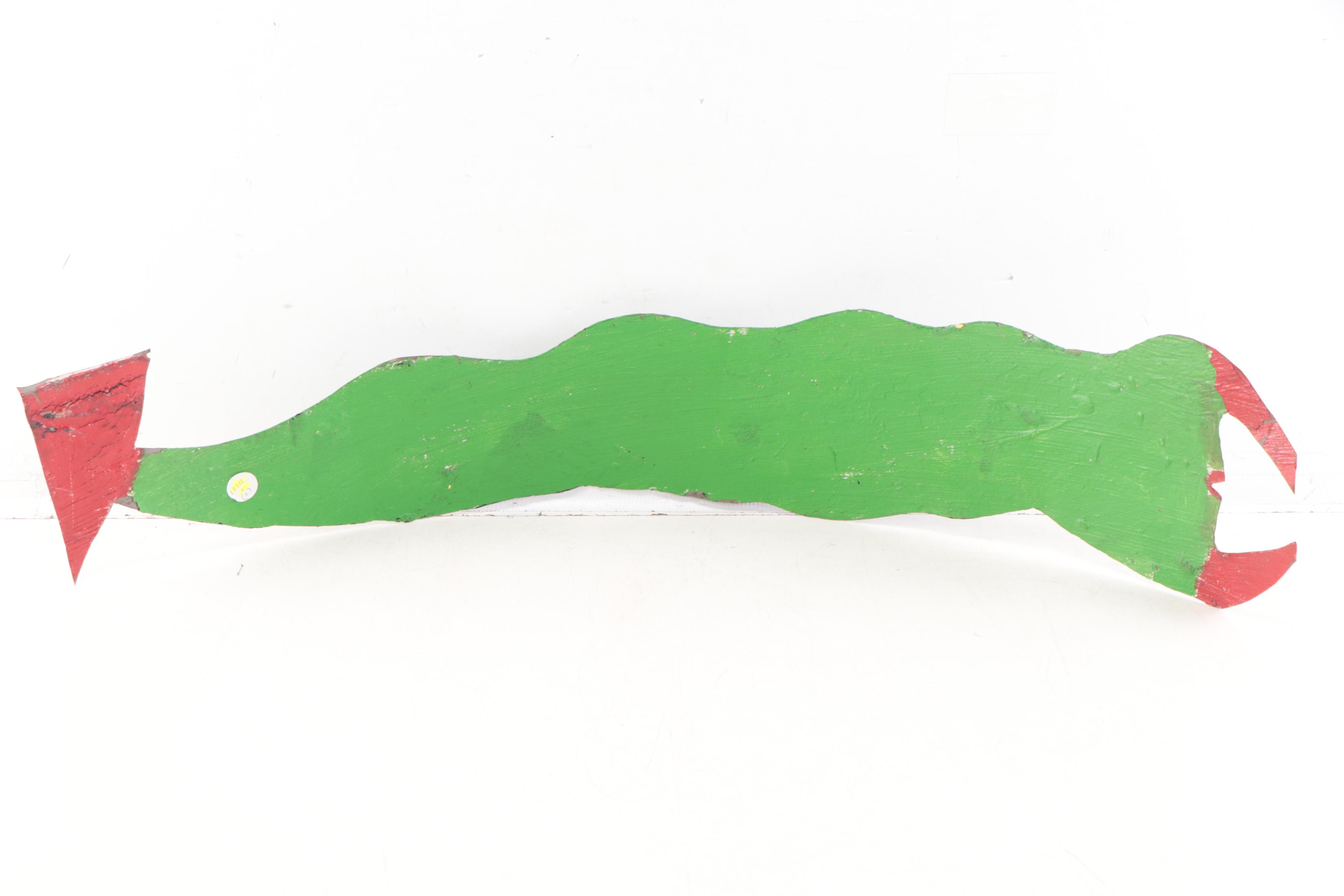 R.A. Miller Folk Art Acrylic Painting of Creature