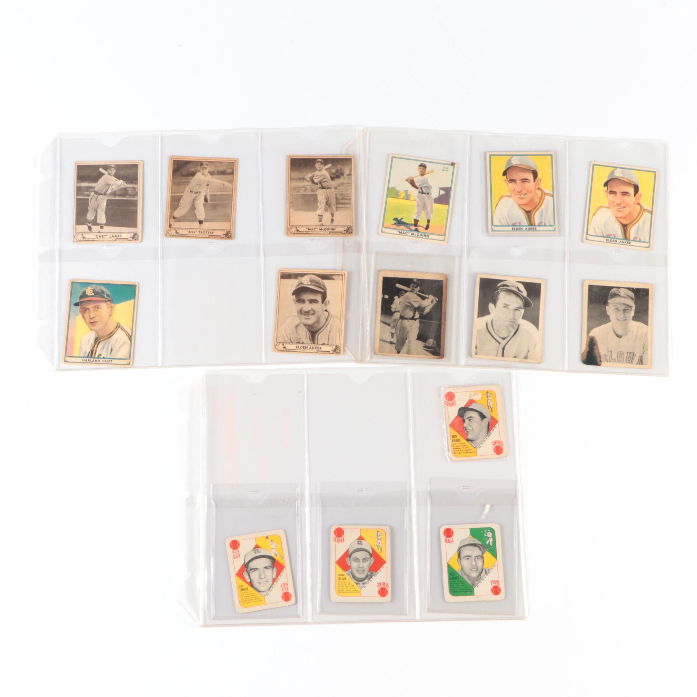 1939 to 1941 Playball with 1951 Topps Red and Blue Back Baseball Cards