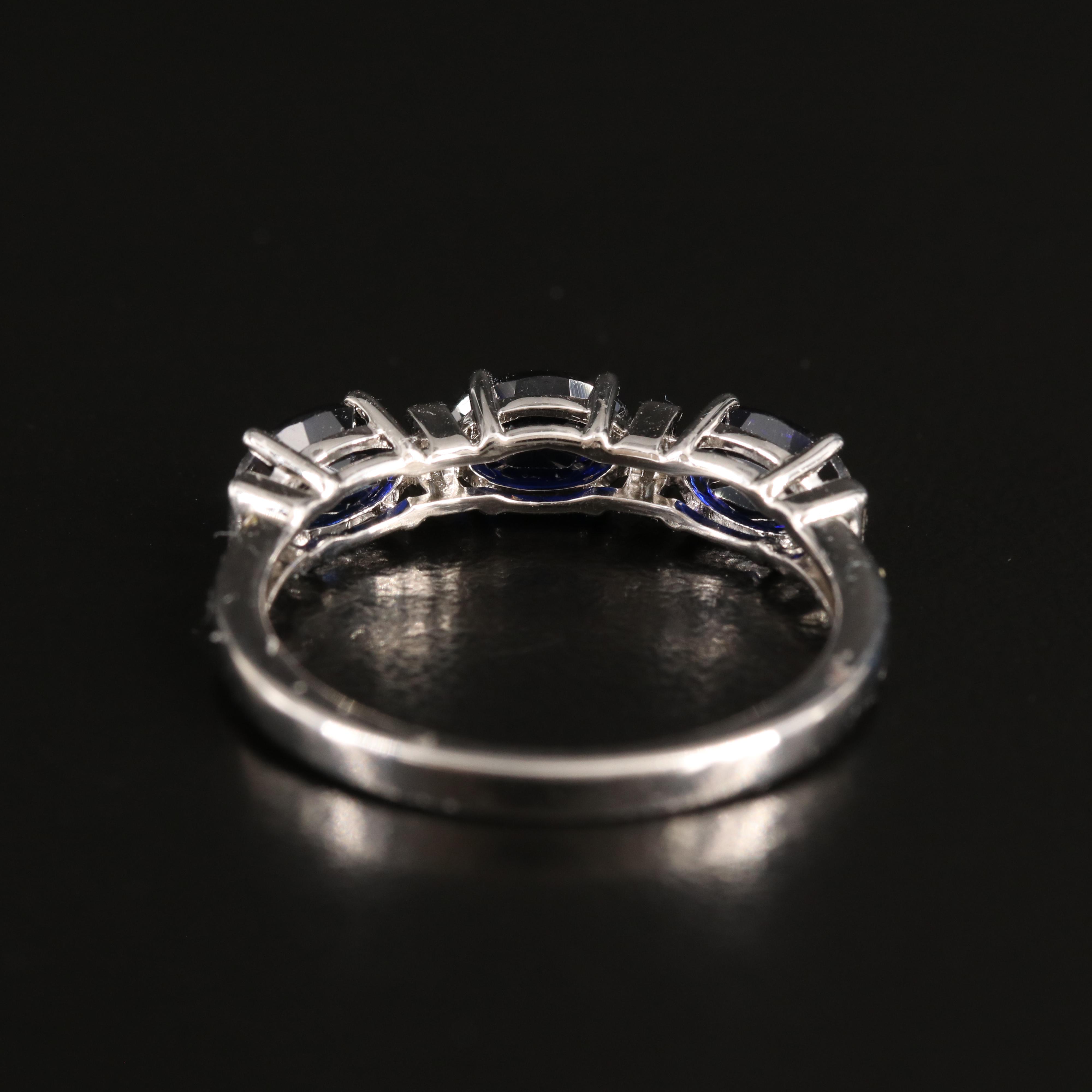 Sterling Sapphire and Diamond Ring