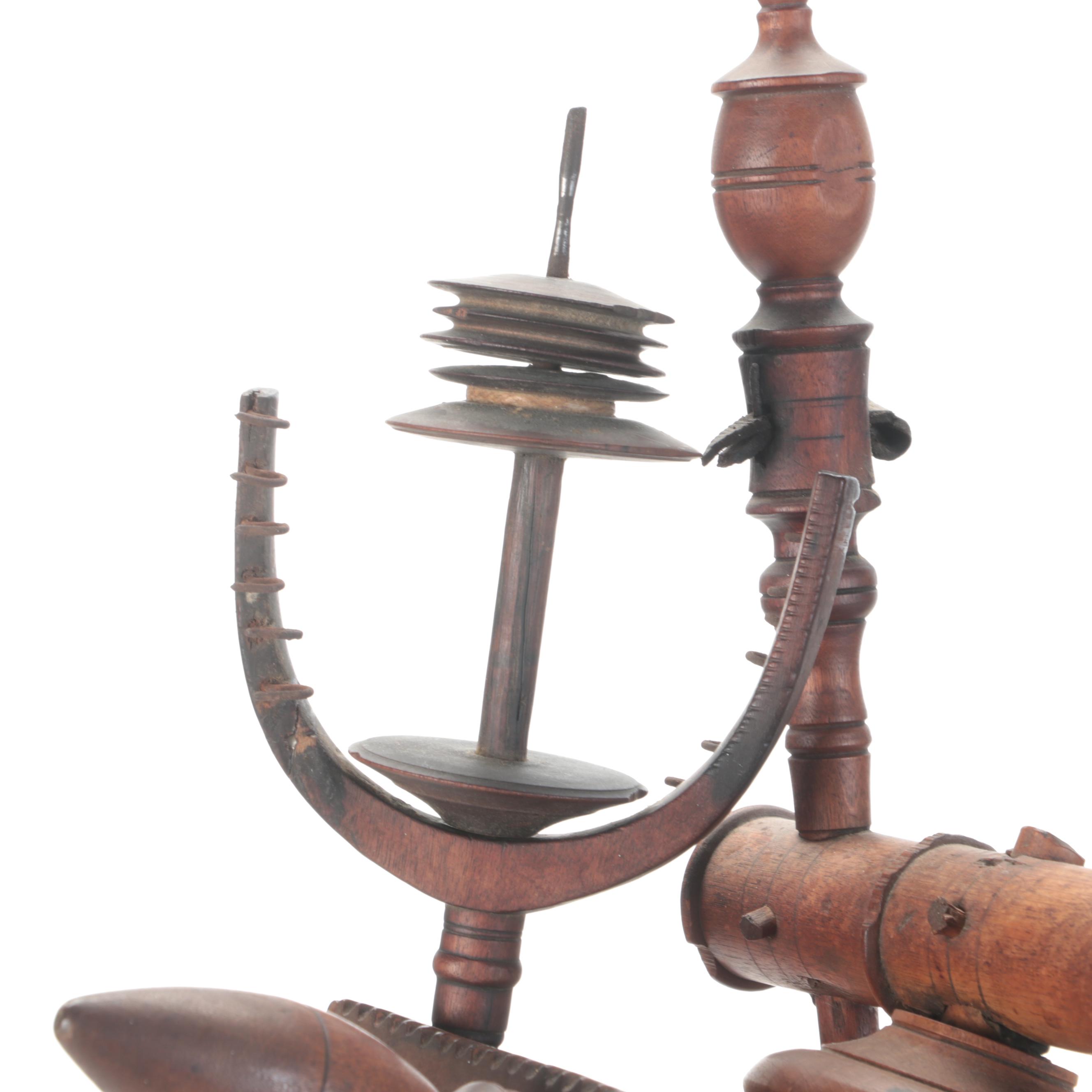 Traditional Flax Spinning Wheel