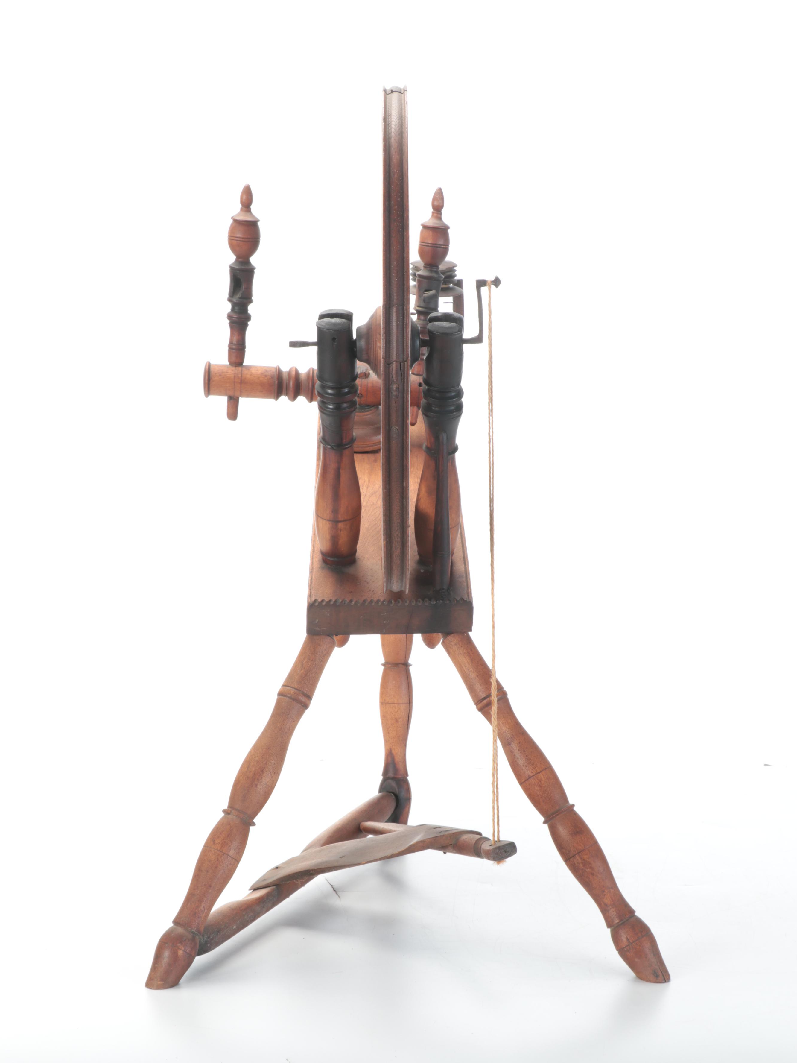 Traditional Flax Spinning Wheel