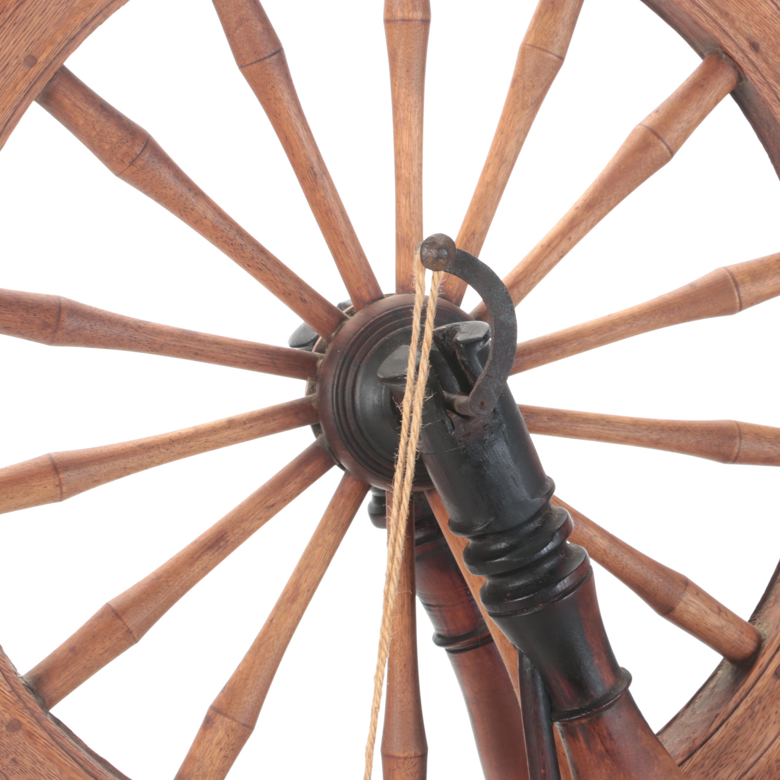Traditional Flax Spinning Wheel