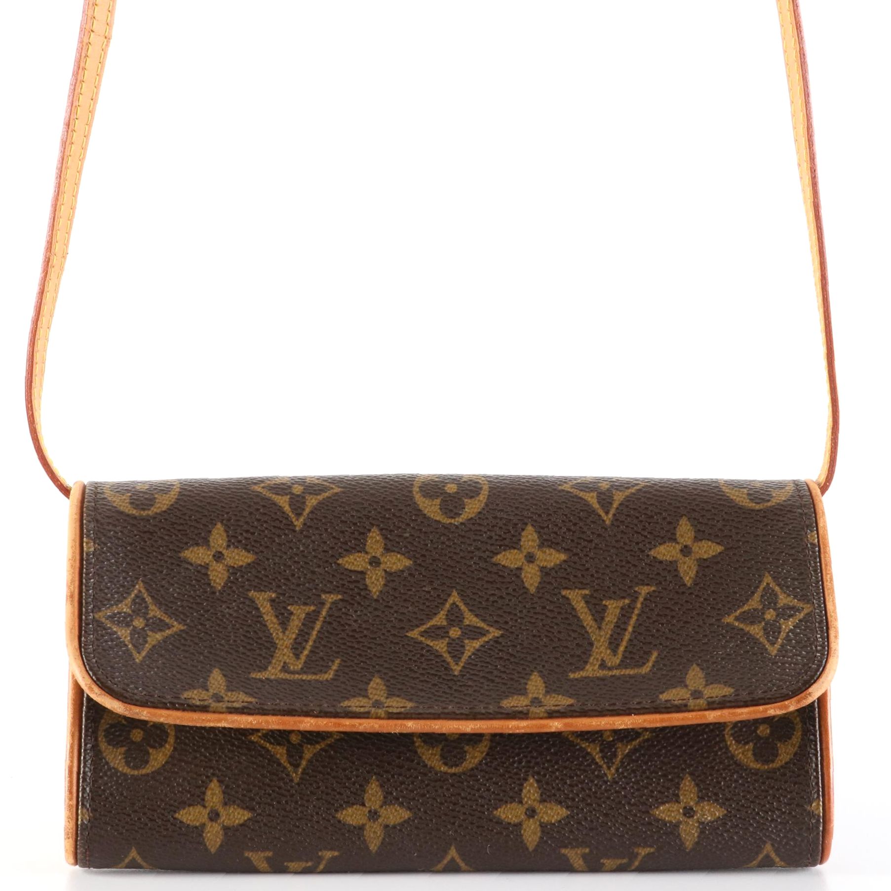 Louis Vuitton Twin Pochette PM in Monogram Canvas and Vachetta Leather