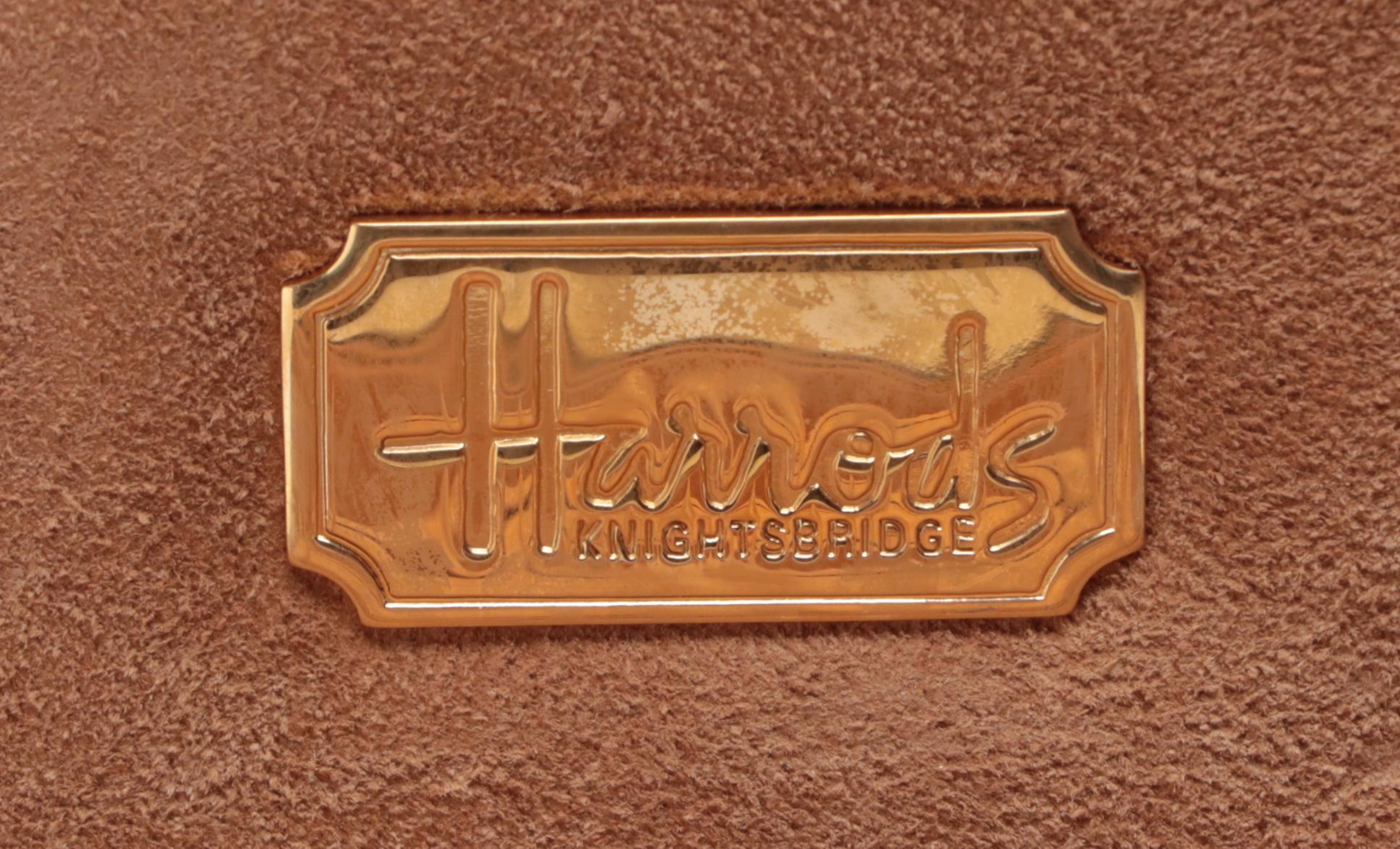 Harrods Leather Jewelry Box with Interior Trays