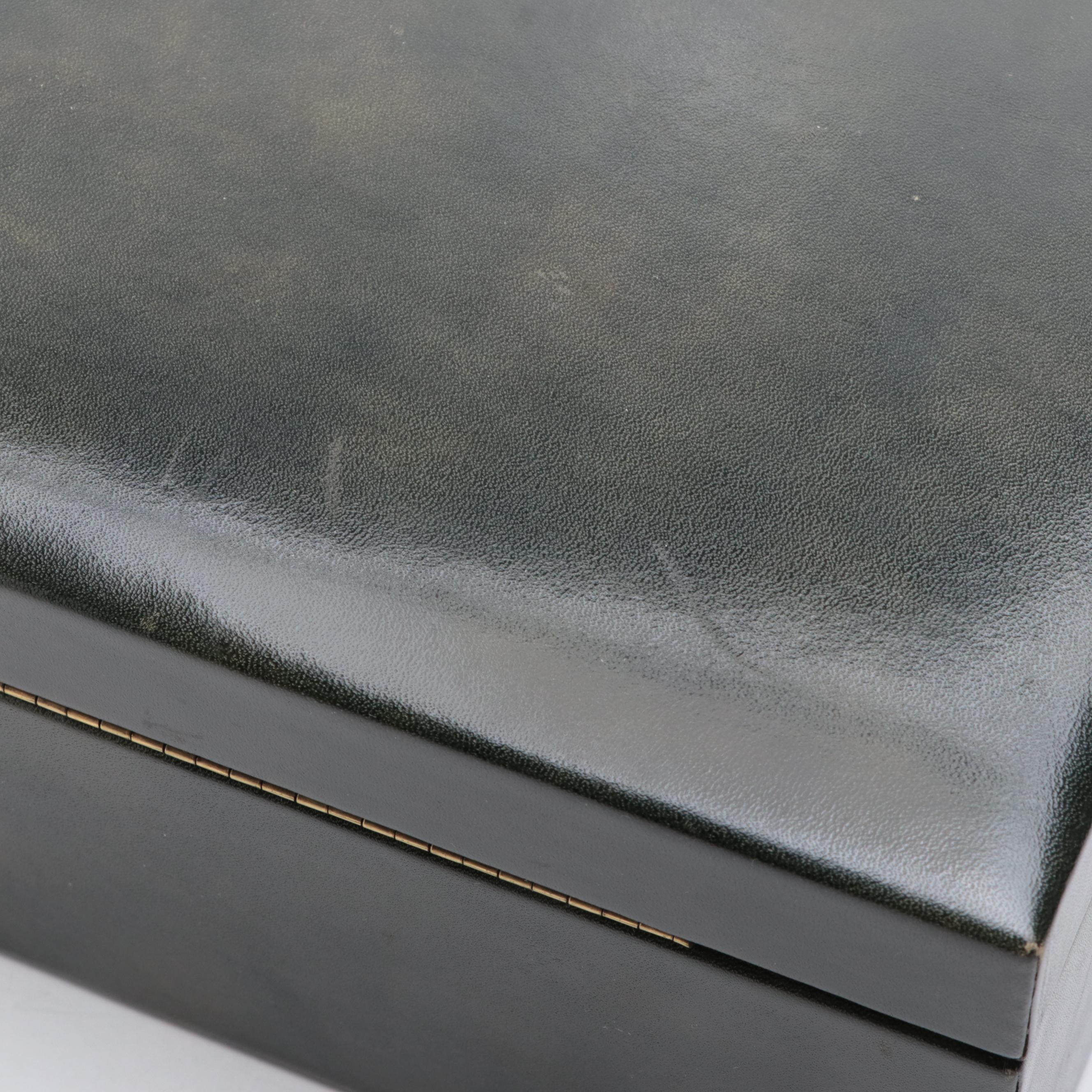 Harrods Leather Jewelry Box with Interior Trays