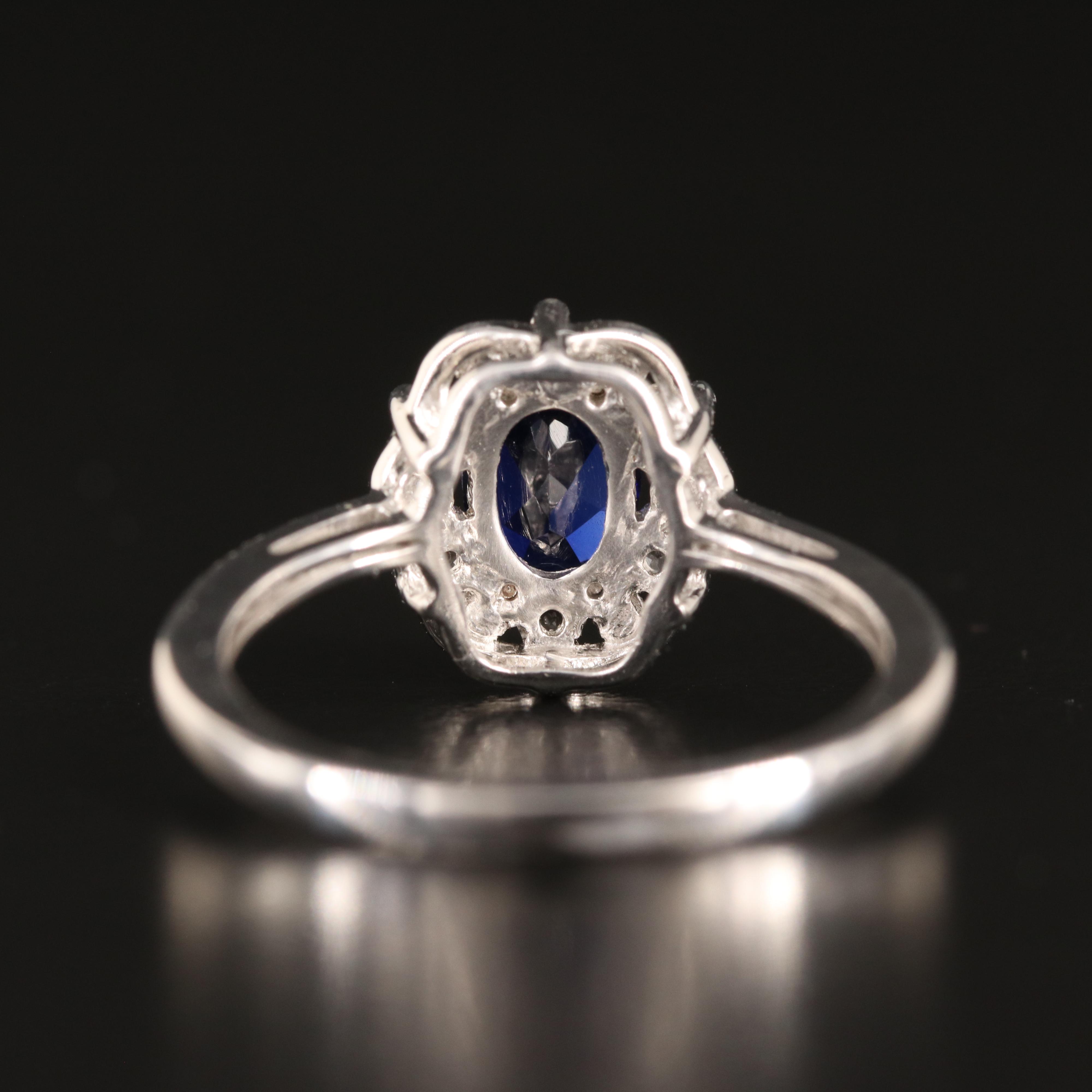 Sterling Sapphire and Topaz Ring