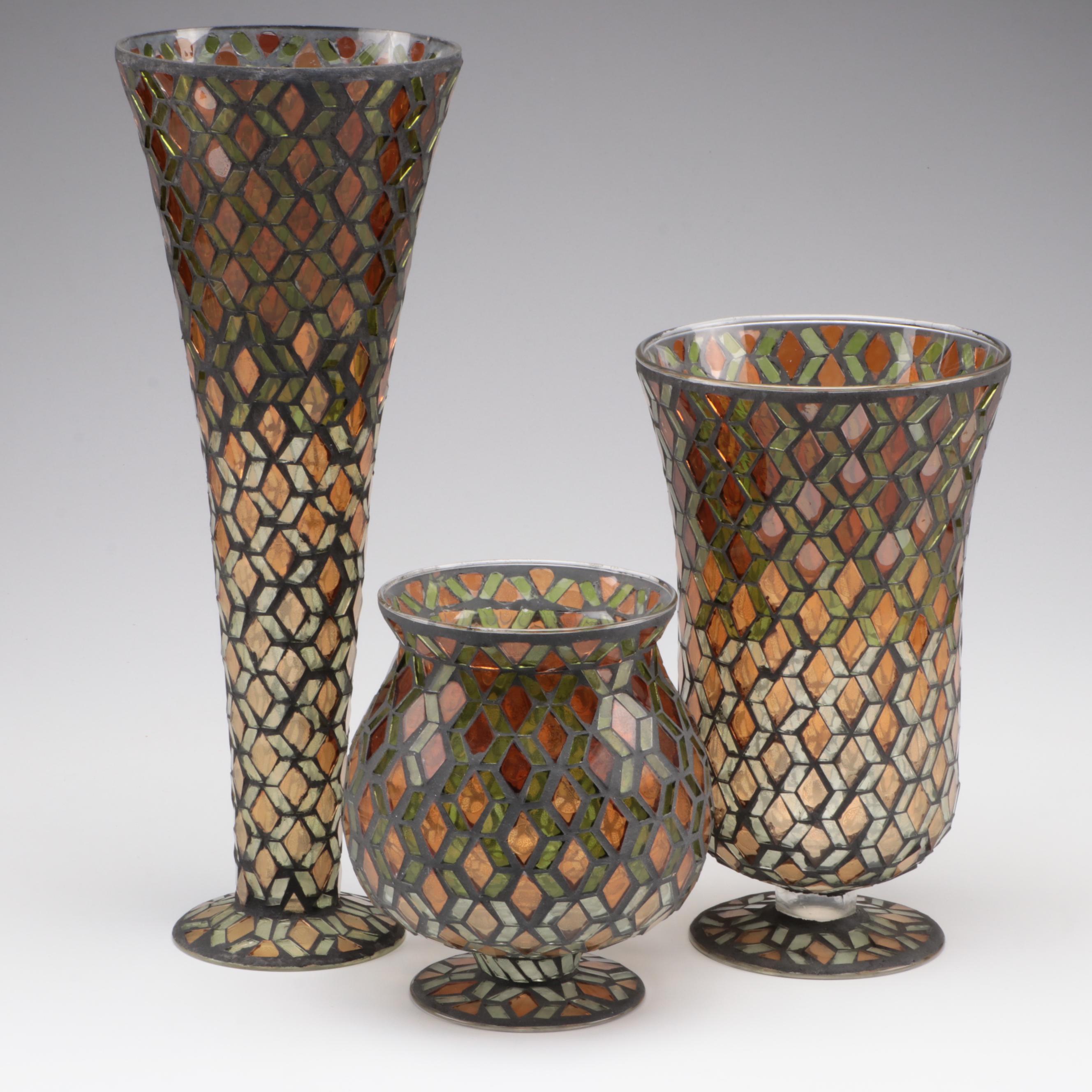 Stained Glass Mosaic Vases