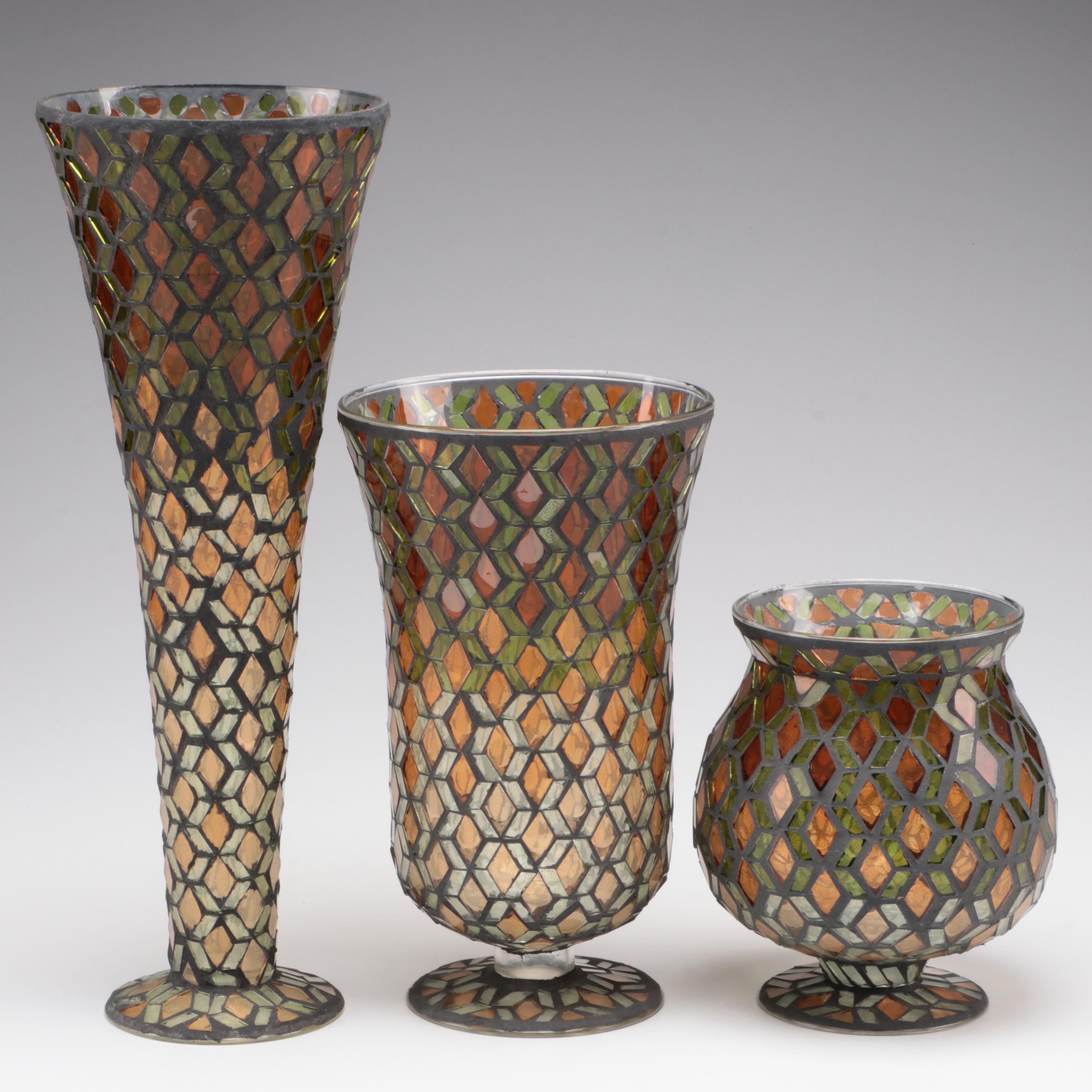 Stained Glass Mosaic Vases