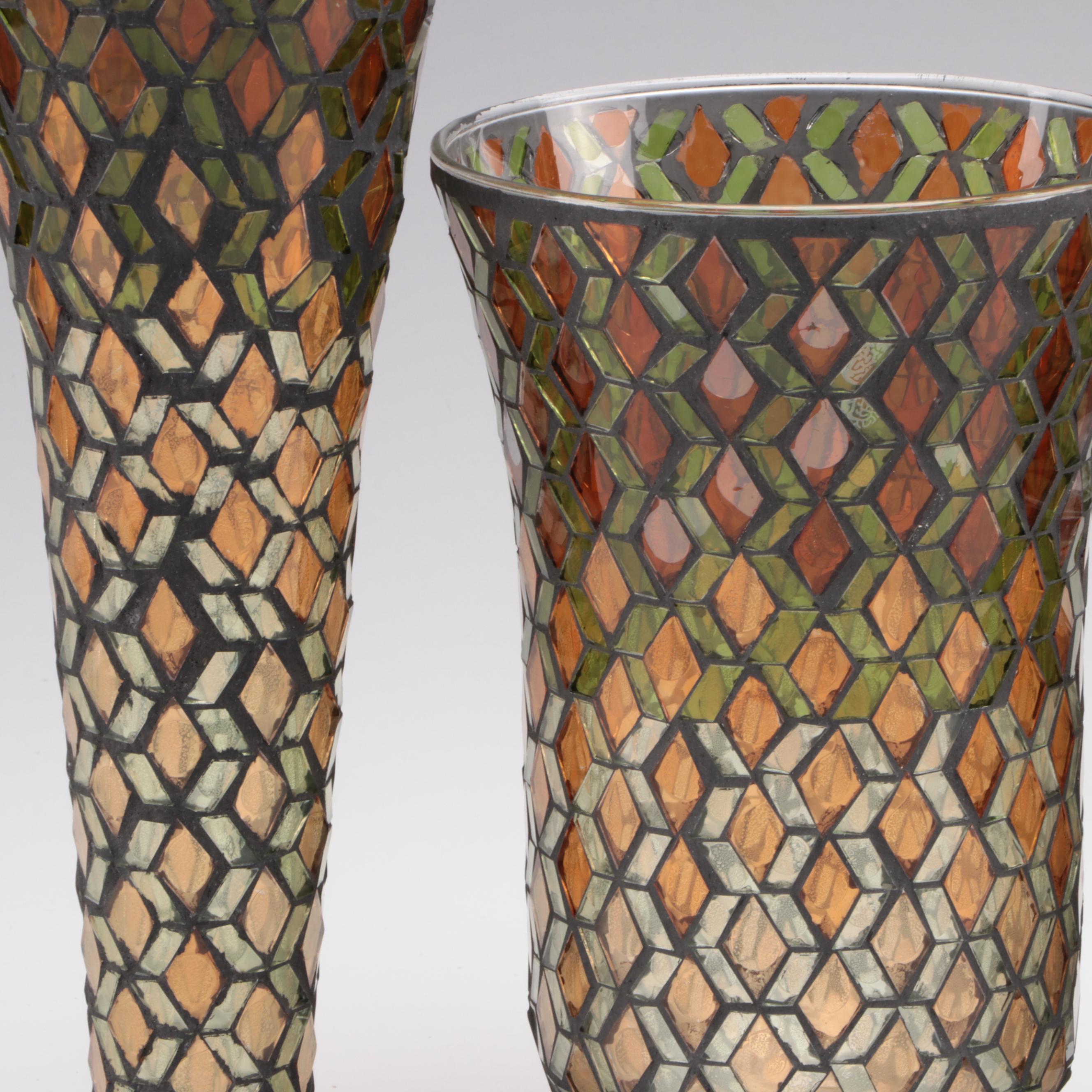 Stained Glass Mosaic Vases