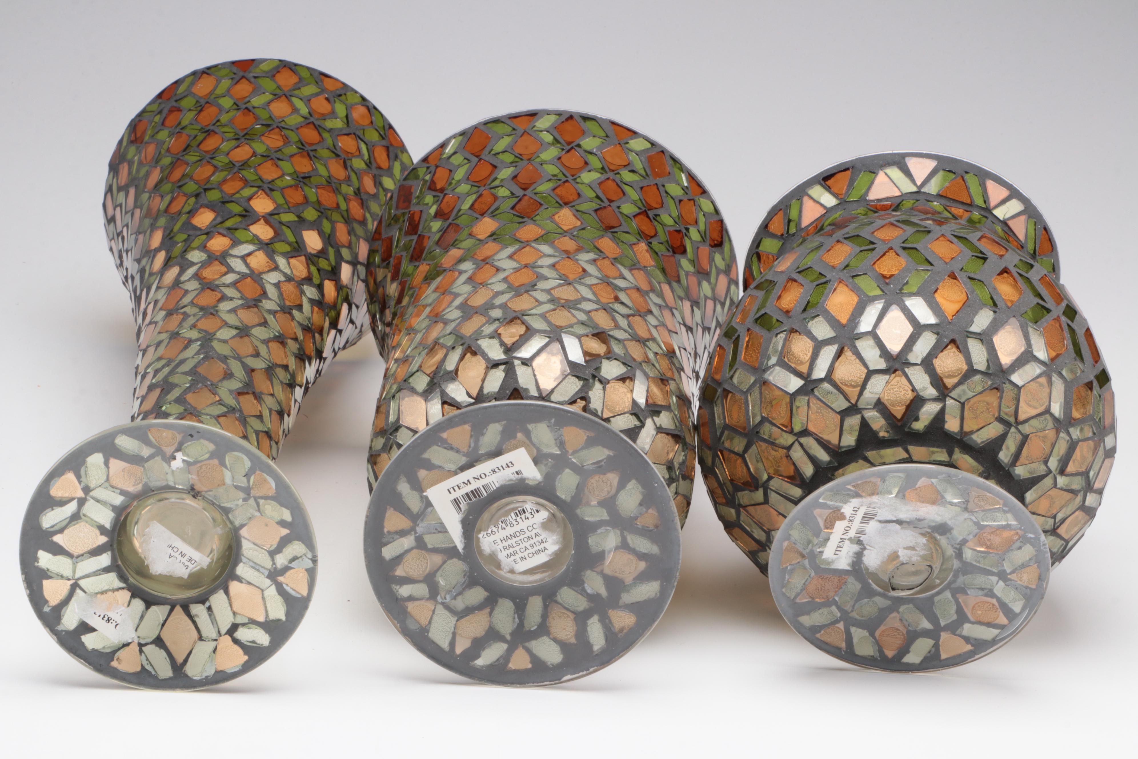 Stained Glass Mosaic Vases