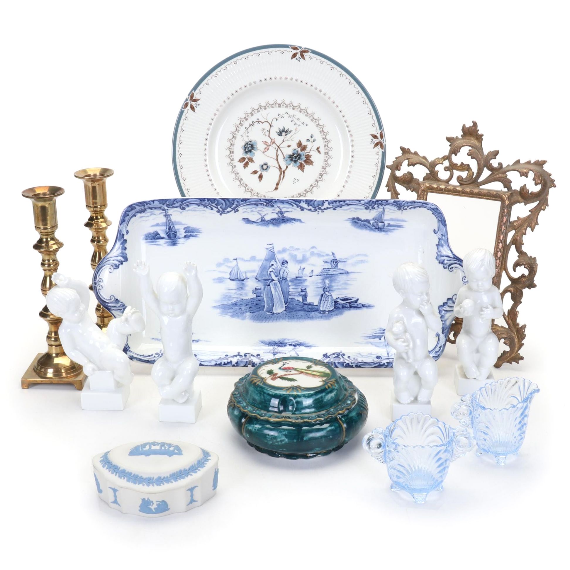 Bing and Grøndahl "Adam" and "Eve" with Other Figurines and Table Décor