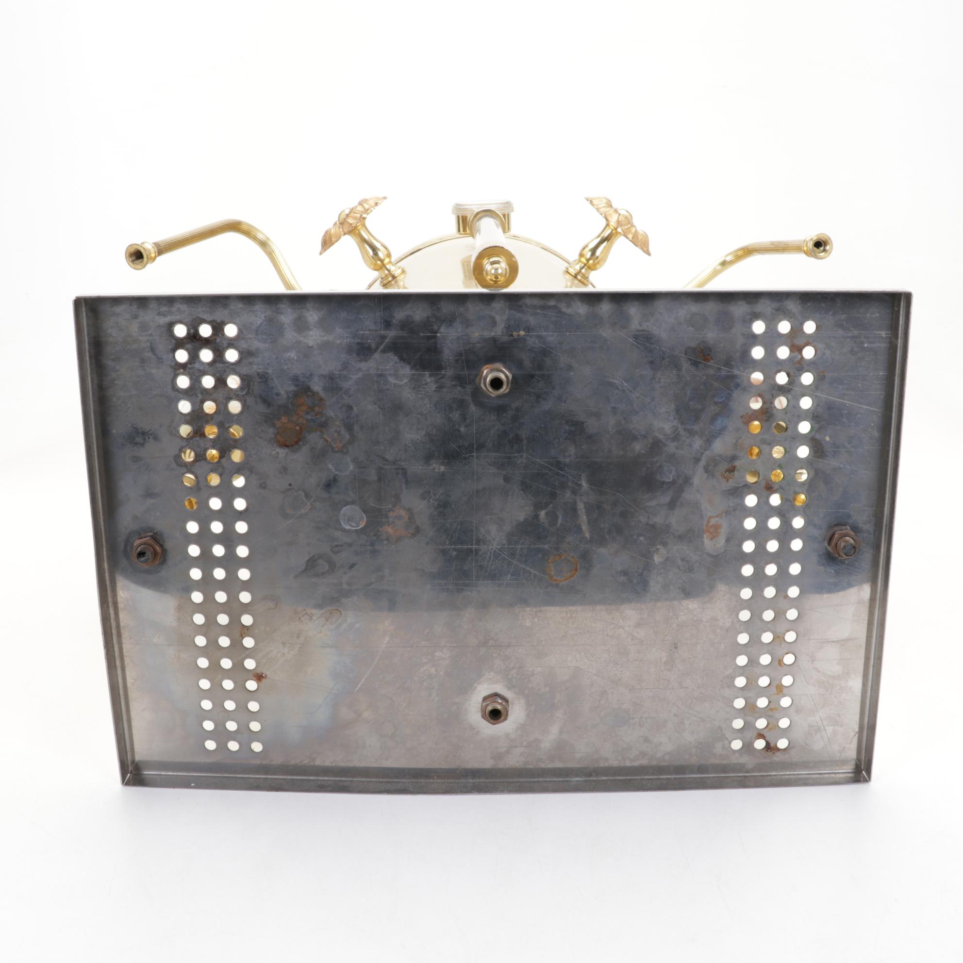 Lacquered Brass Cappuccino Coffee Maker Dome on Base