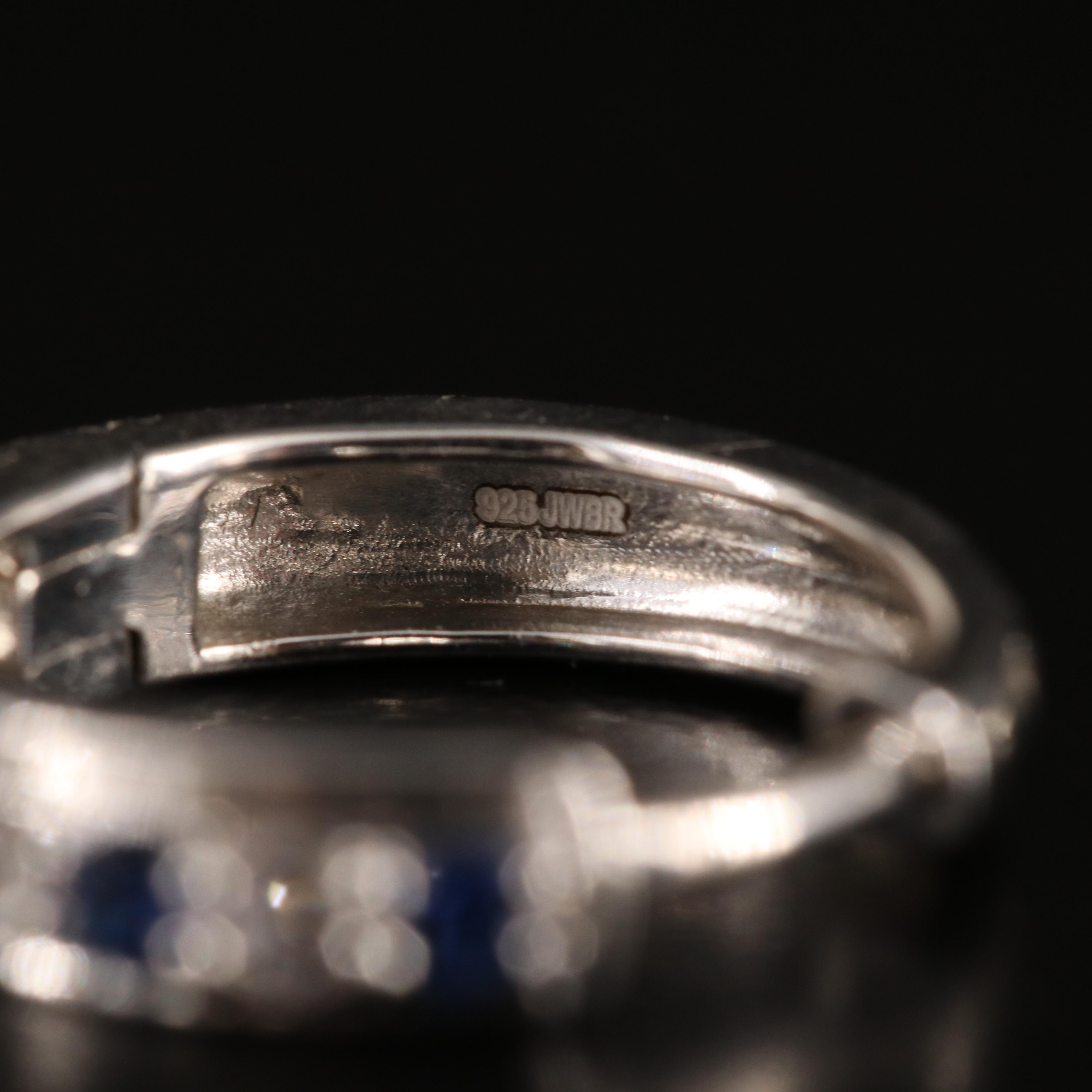 Sterling Sapphire Huggie Hoop Earrings