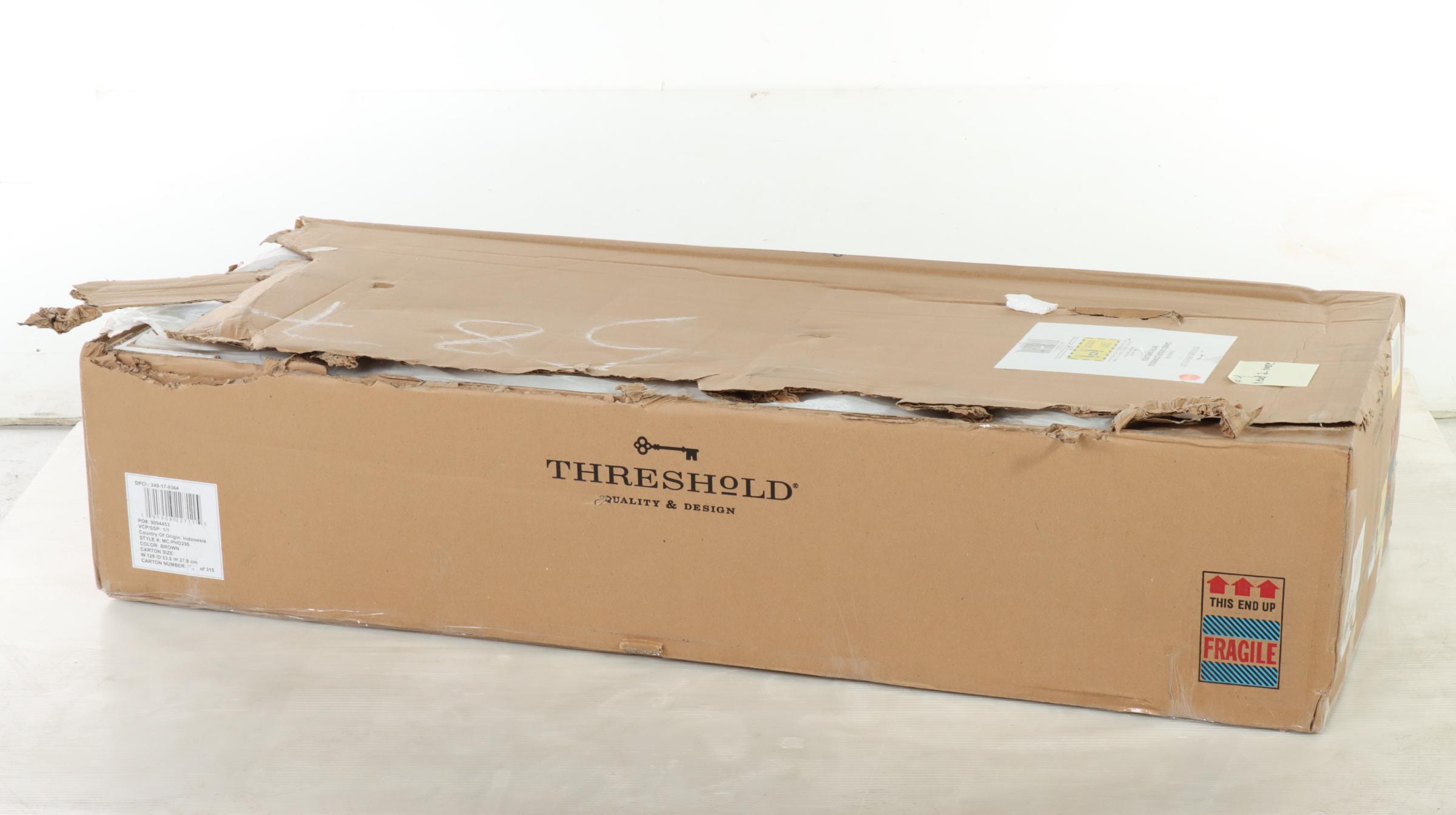 Threshold Portola Hills Caned Door Console With Shelves EBTH