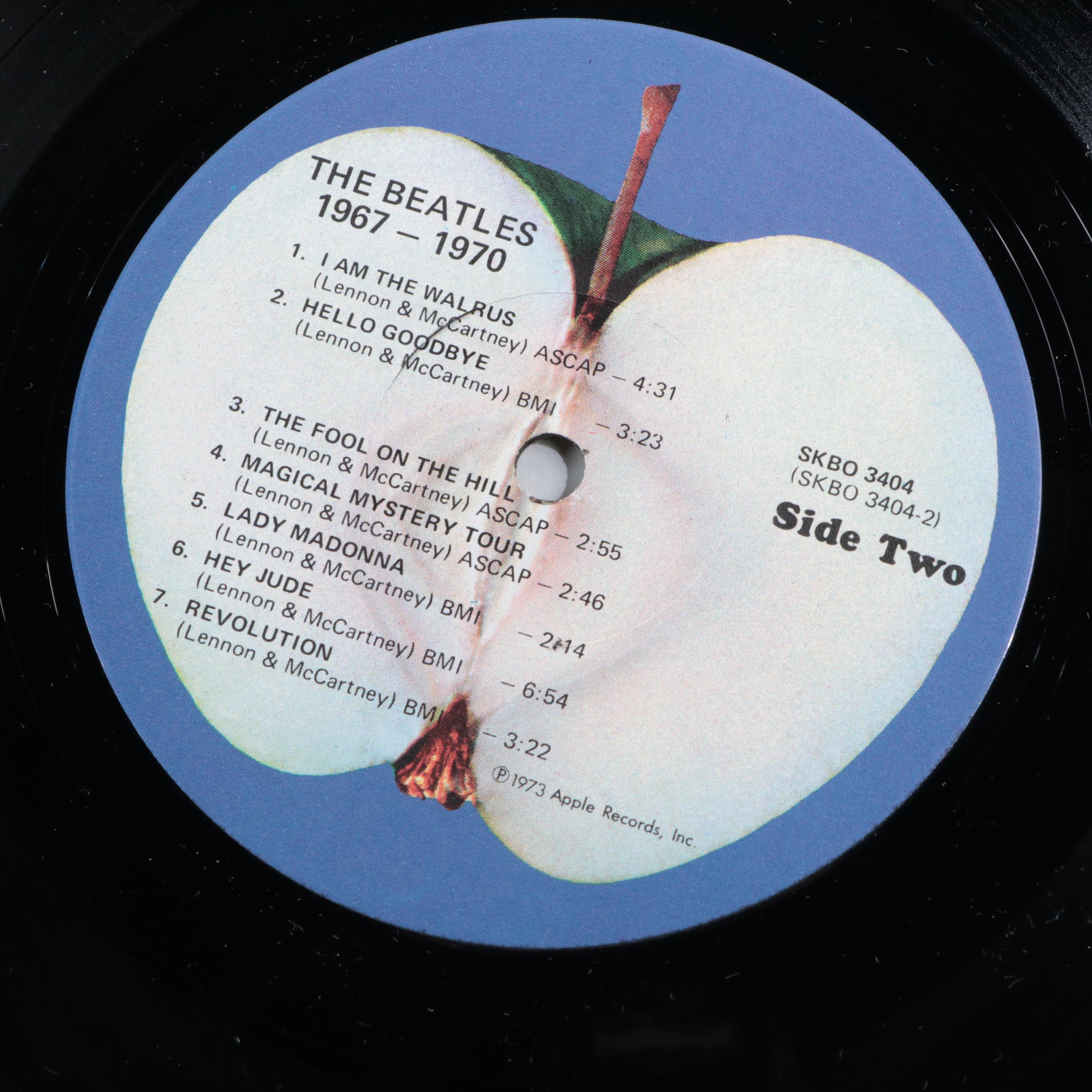 The Beatles "Hey Jude" and Other LP Vinyl Records