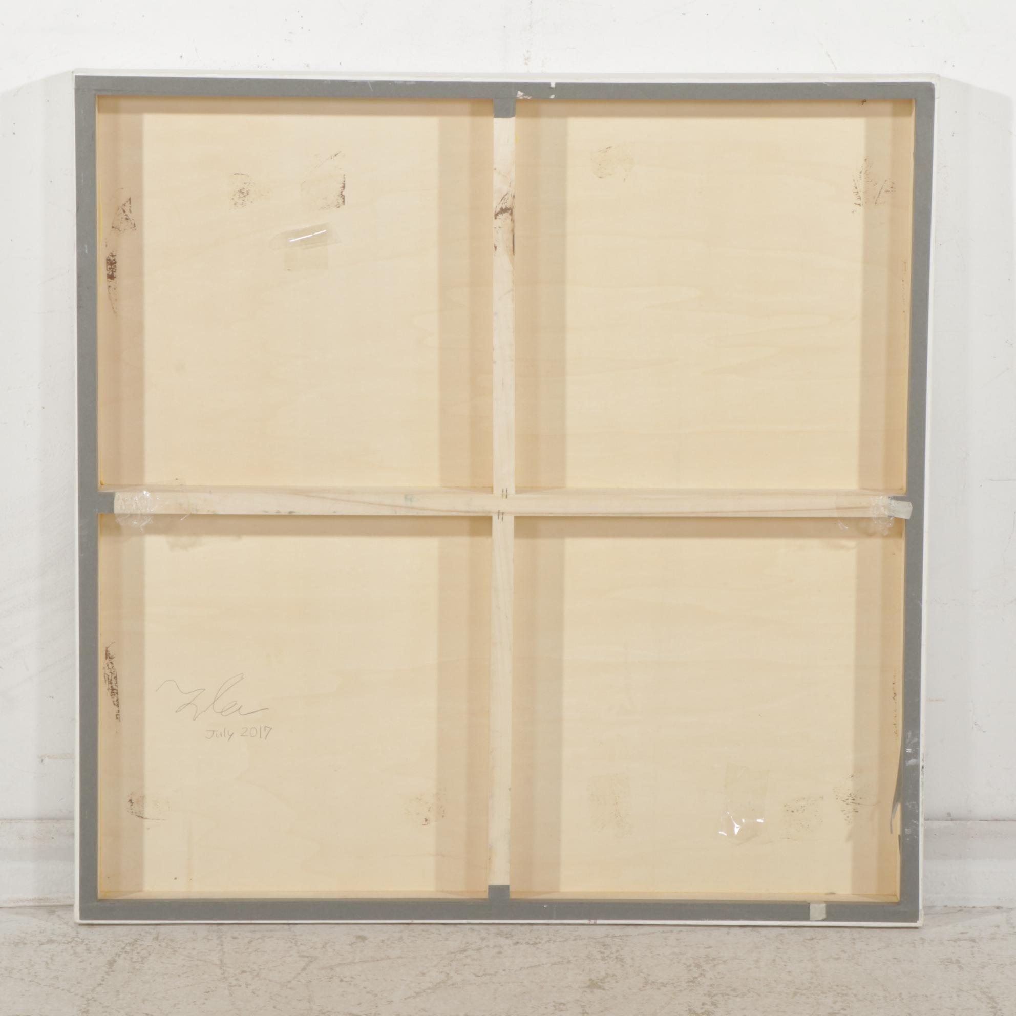 Street Art Charcoal Drawing of "Last Supper" Homage, 2017