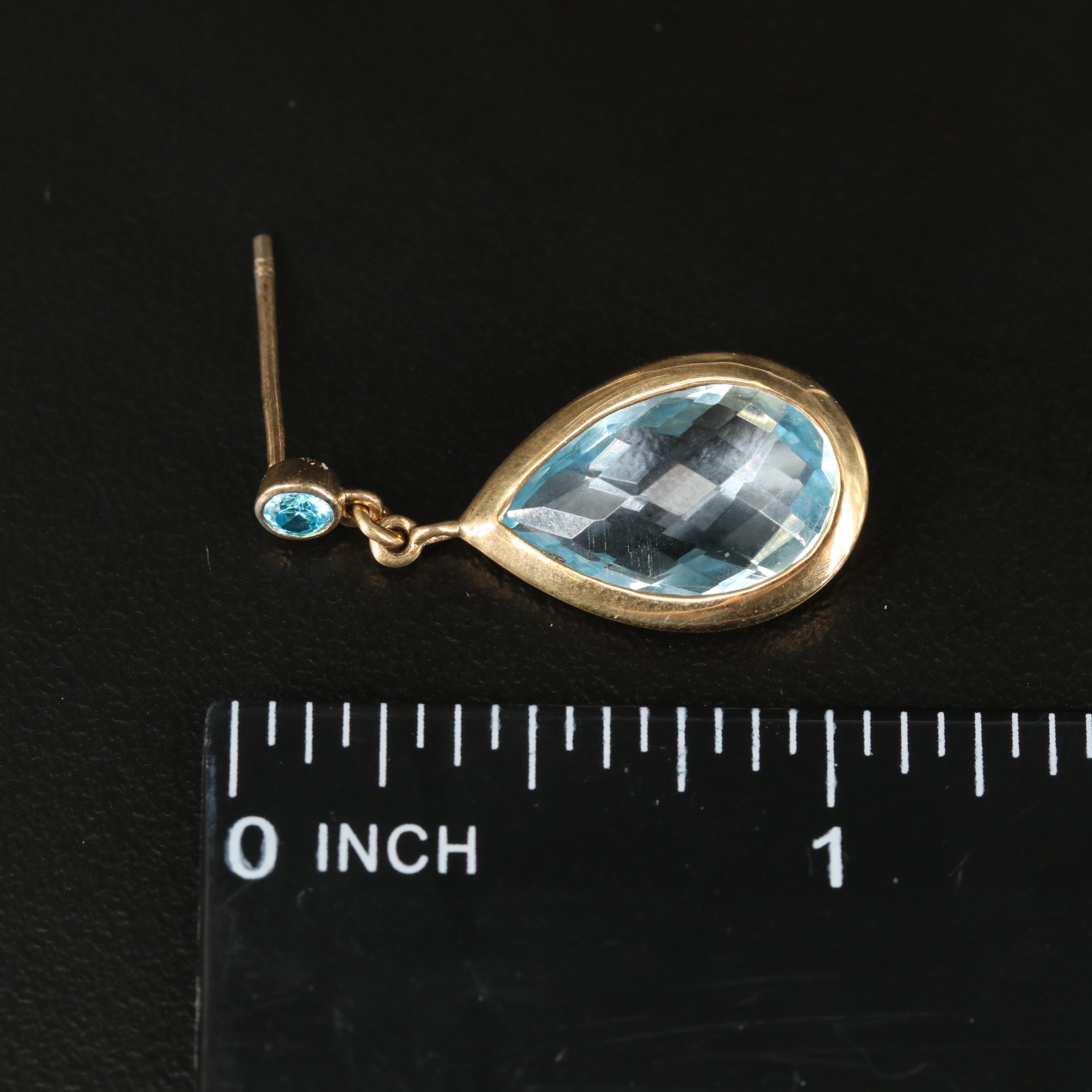 Sterling Silver Sky Blue Topaz and Apatite Earrings